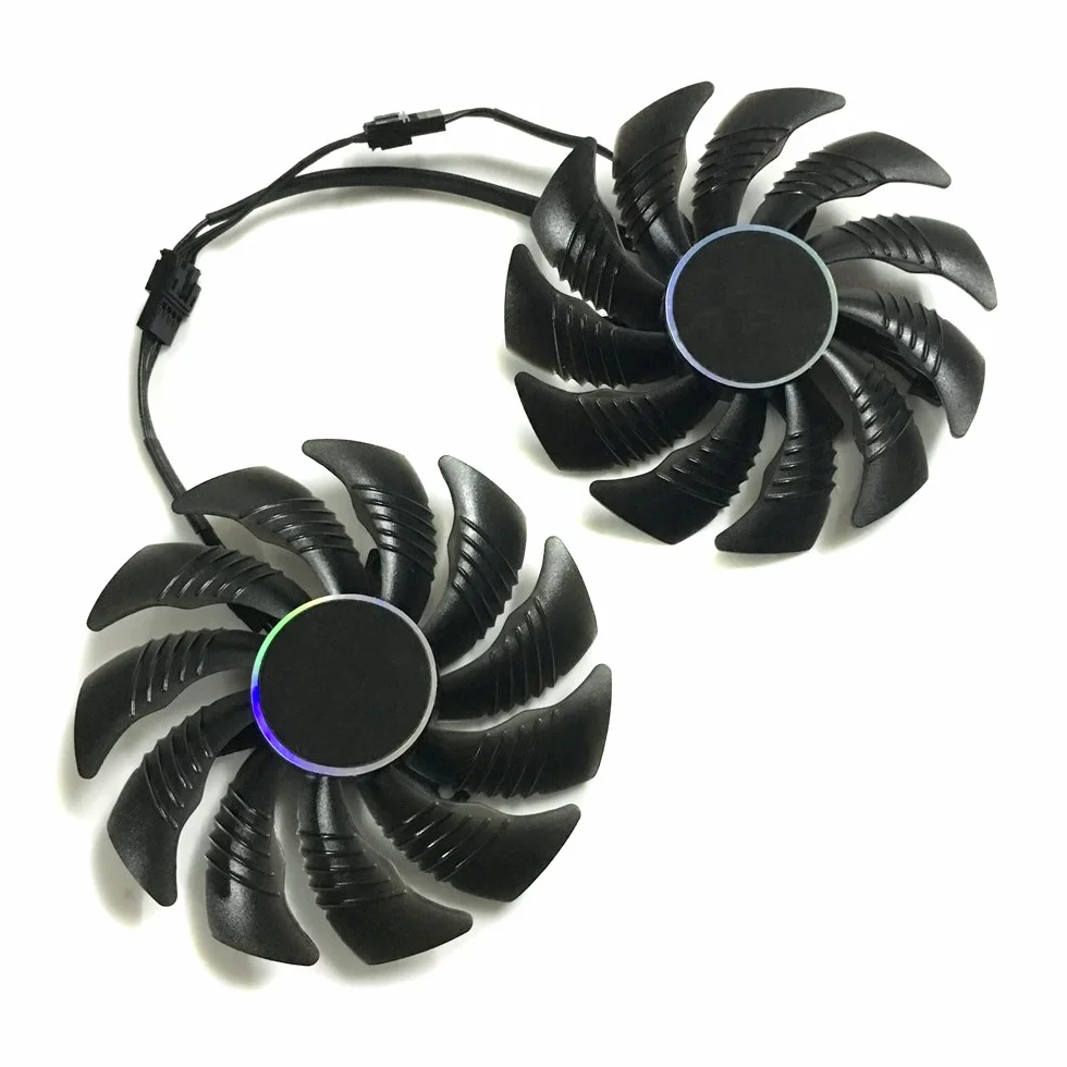 2 Pcs/lot T129215SU Graphics Card Fan for GIGABYTE GTX 1050Ti 1060 1070 RX 470 480 570 580 R9 380X