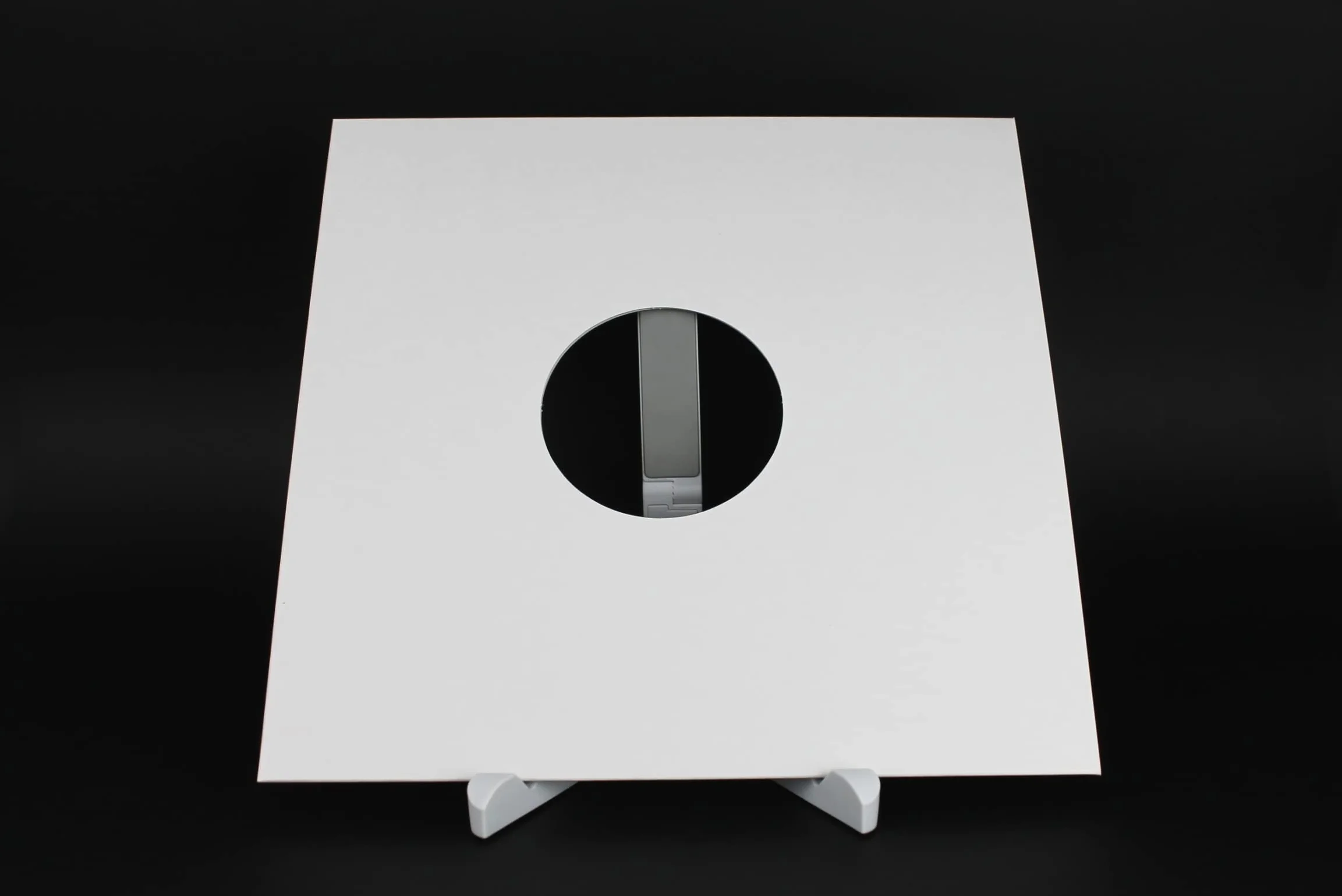 10 Pezzi Copertina Esterna in Cartoncino Rigido Bianco con 2 Fori Centrali per Dischi LP 33 Giri 12" Maxi Single (vinili diam. 30 cm)