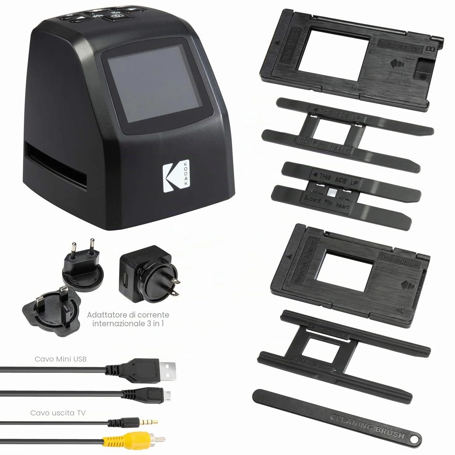 Kodak Mini Scanner Digitale Pellicole Diapositive Nero