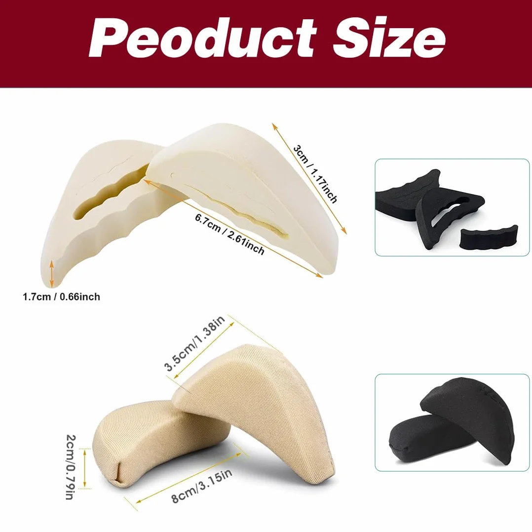 4 Paia Inserti Per Dita Dei Piedi Riutilizzabili In Morbida Spugna Riempitivi Per Scarpe Troppo Grandi Unisex Adatti Per Scarpe Casual E Sportive Con Tacchi Alti