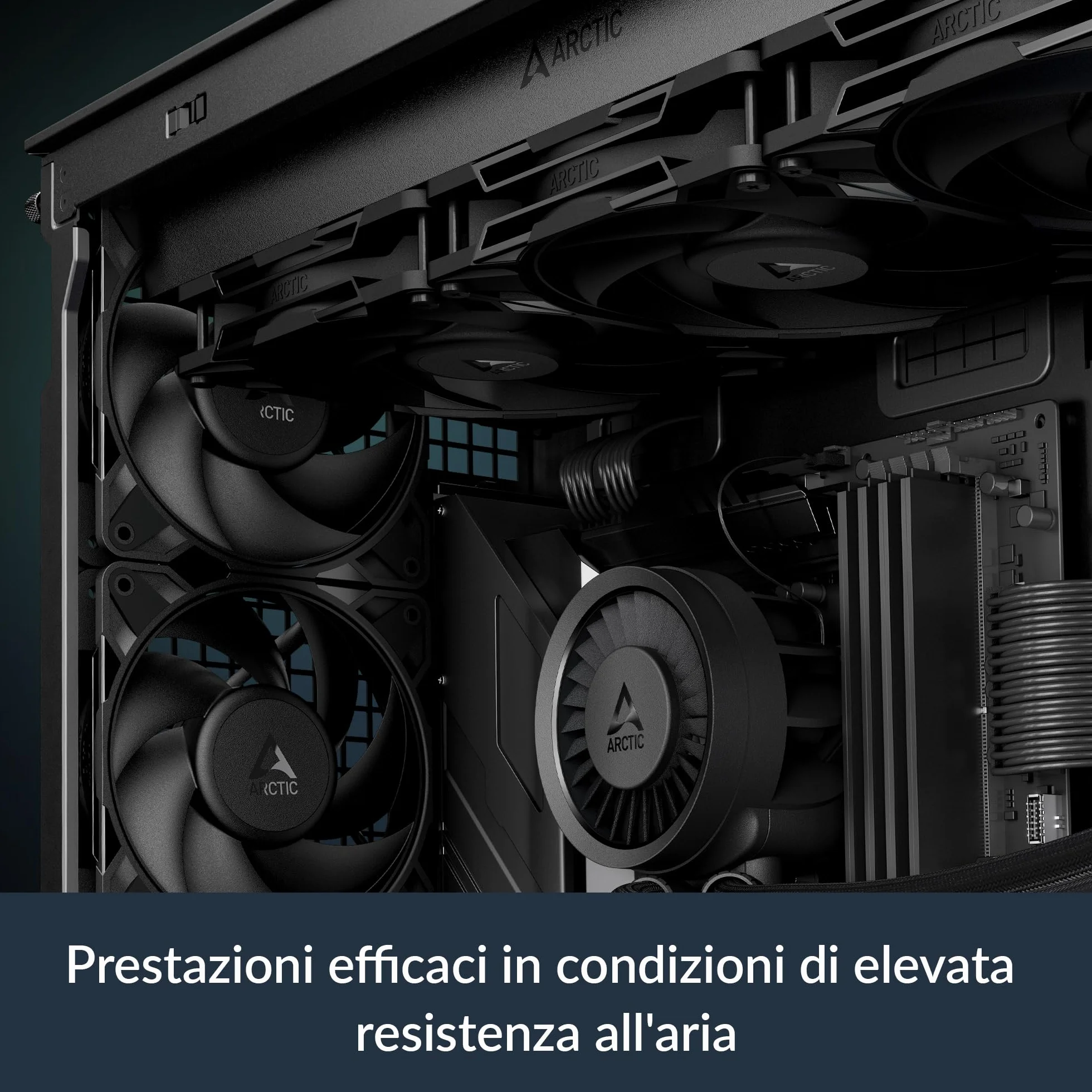 ARCTIC P12 Pro PST LN - Ventola Premium a basso rumore, ventola PWM da 120 mm con splitter per cavo a Y, 450-2000 rpm, 0 rpm <5% PWM, cuscinetto fluidodinamico, 4 pin - Nero
