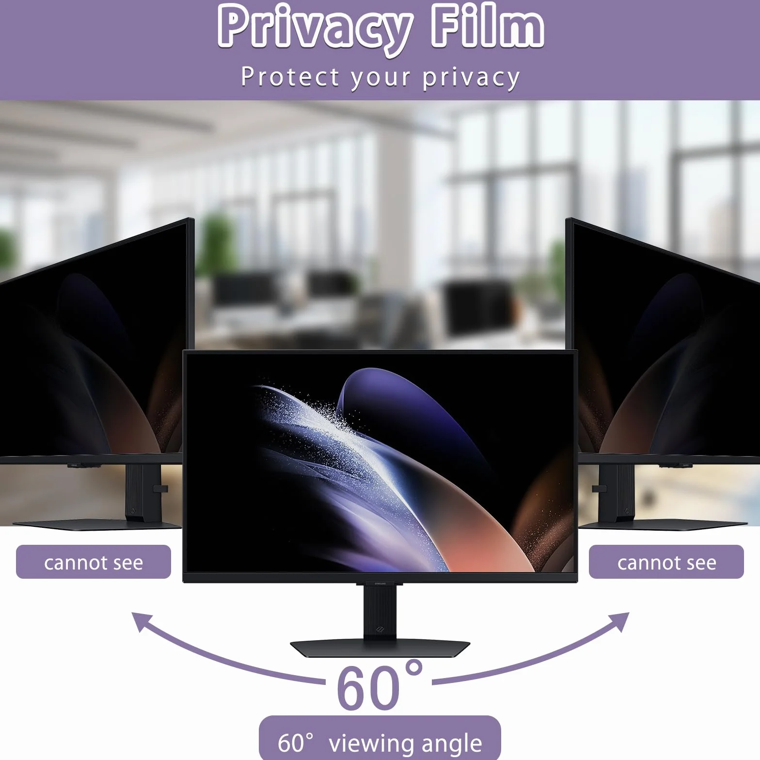 24 Pollici Filtro Privacy Premium, Filtro Privacy Premium & Filtro Anti Luce Blu, Rimovibile Pellicola de Protezione per Filtro Monitor/Laptop Computer (24" pollici 16:9)