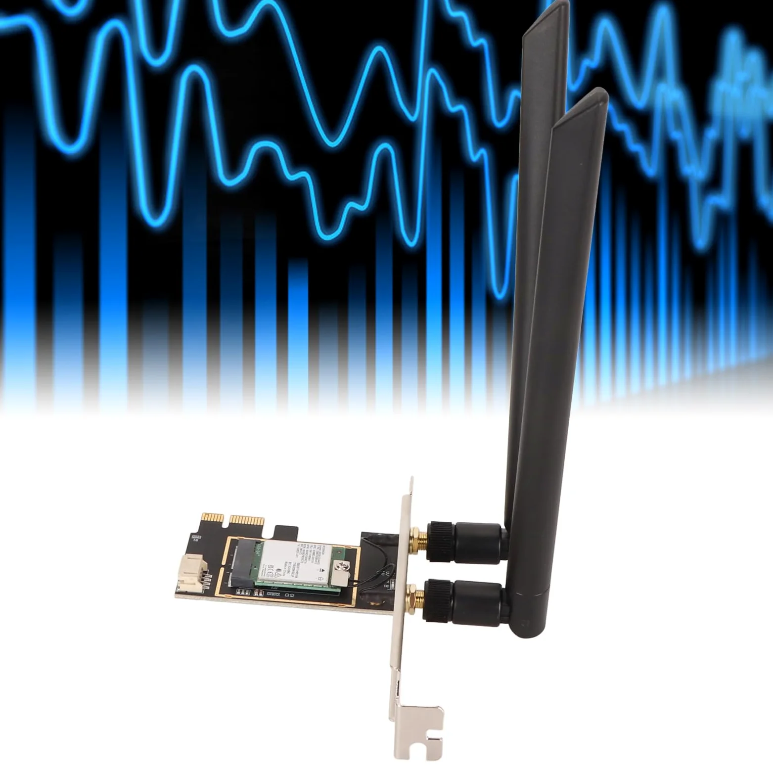 Scheda WiFi PCIe a 3 Bande Scheda Adattatore di Rete Wireless a Installazione Rapida 8774Mbps per PC 10 11, Facile da Usare per Computer Desktop