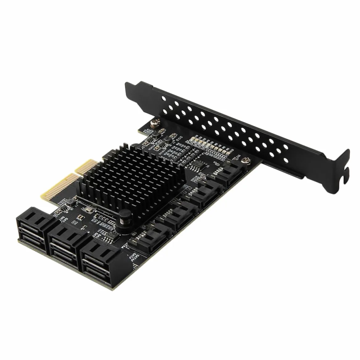 Housoutil Scheda Wifi Scheda di Espansione Pci-e X4 10 Porte Sata3.0 per PC Stabile e Veloce per Workstation e Computer Desktop