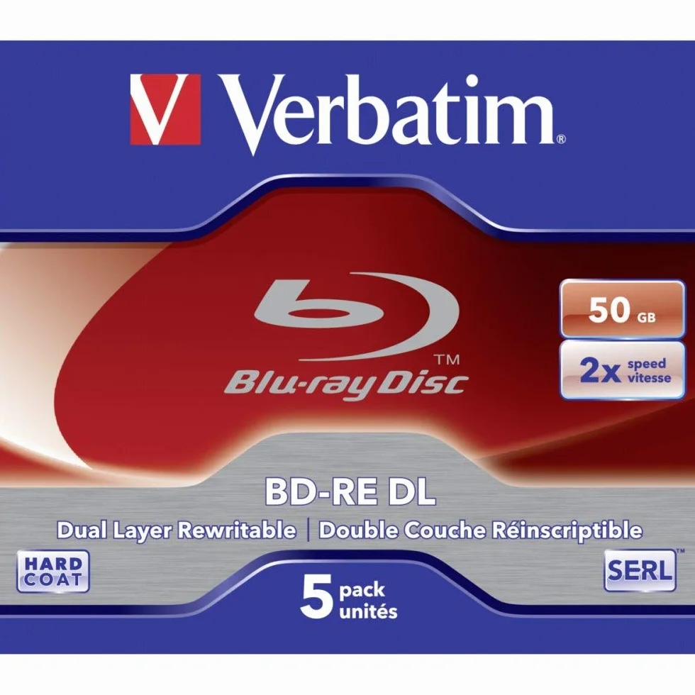 Verbatim 43760 Blu-ray riscrivibile (BD-RE) - Confezione da 5