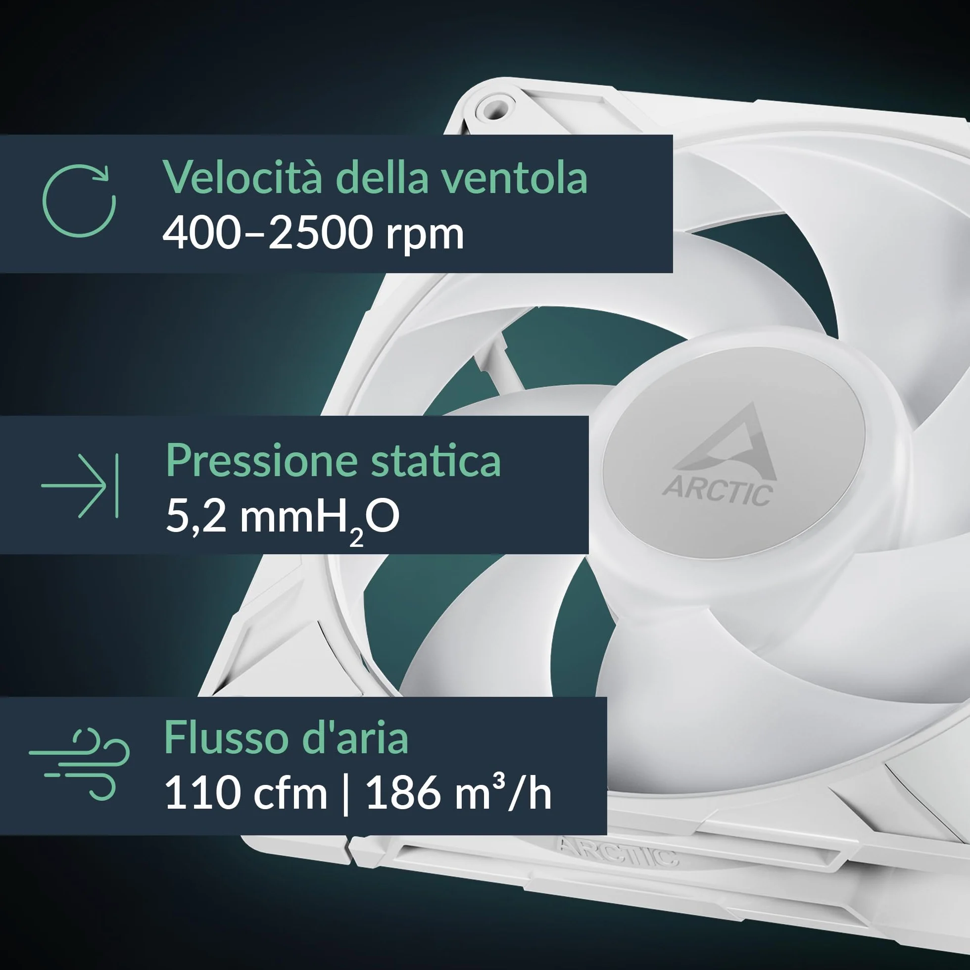 ARCTIC P14 Pro A-RGB White 3 Pezzi
