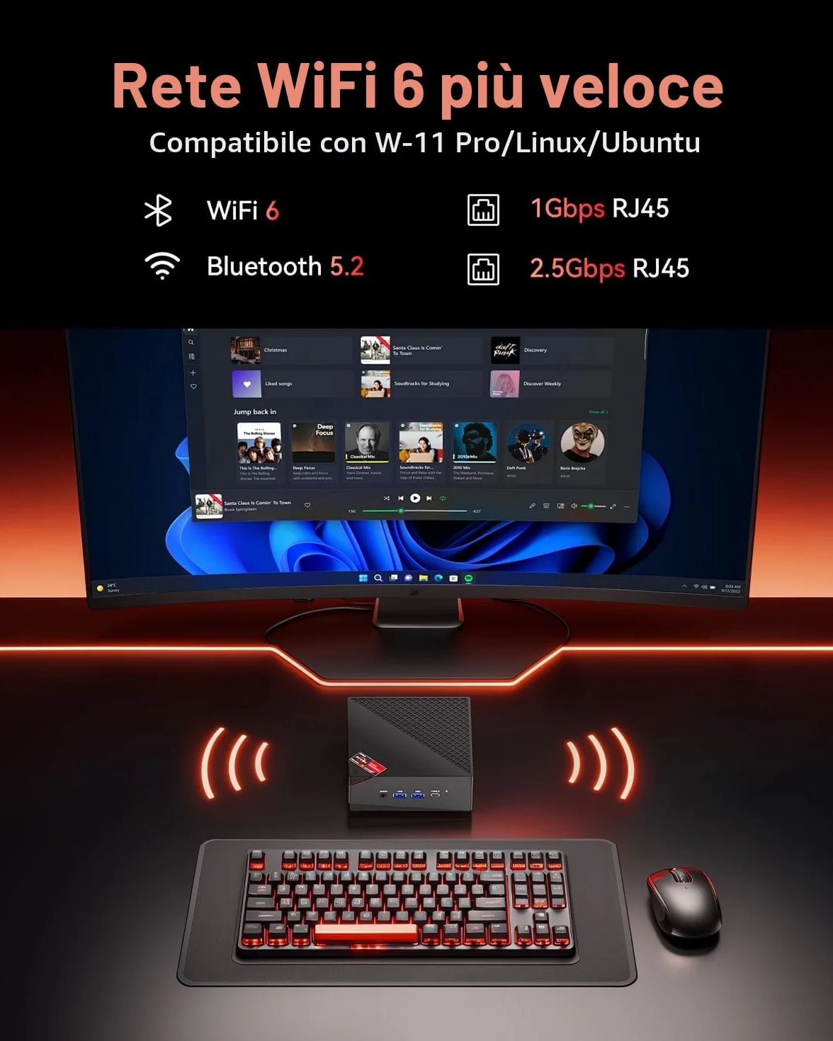 NiPoGi AM06PRO Mini PC Ryzen 7 7730U 32GB DDR4 1TB M.2 SSD 4K@60Hz Triple Display DP/HDMI 2.0/Type-C Dual-LAN WIFI6 BT5.2