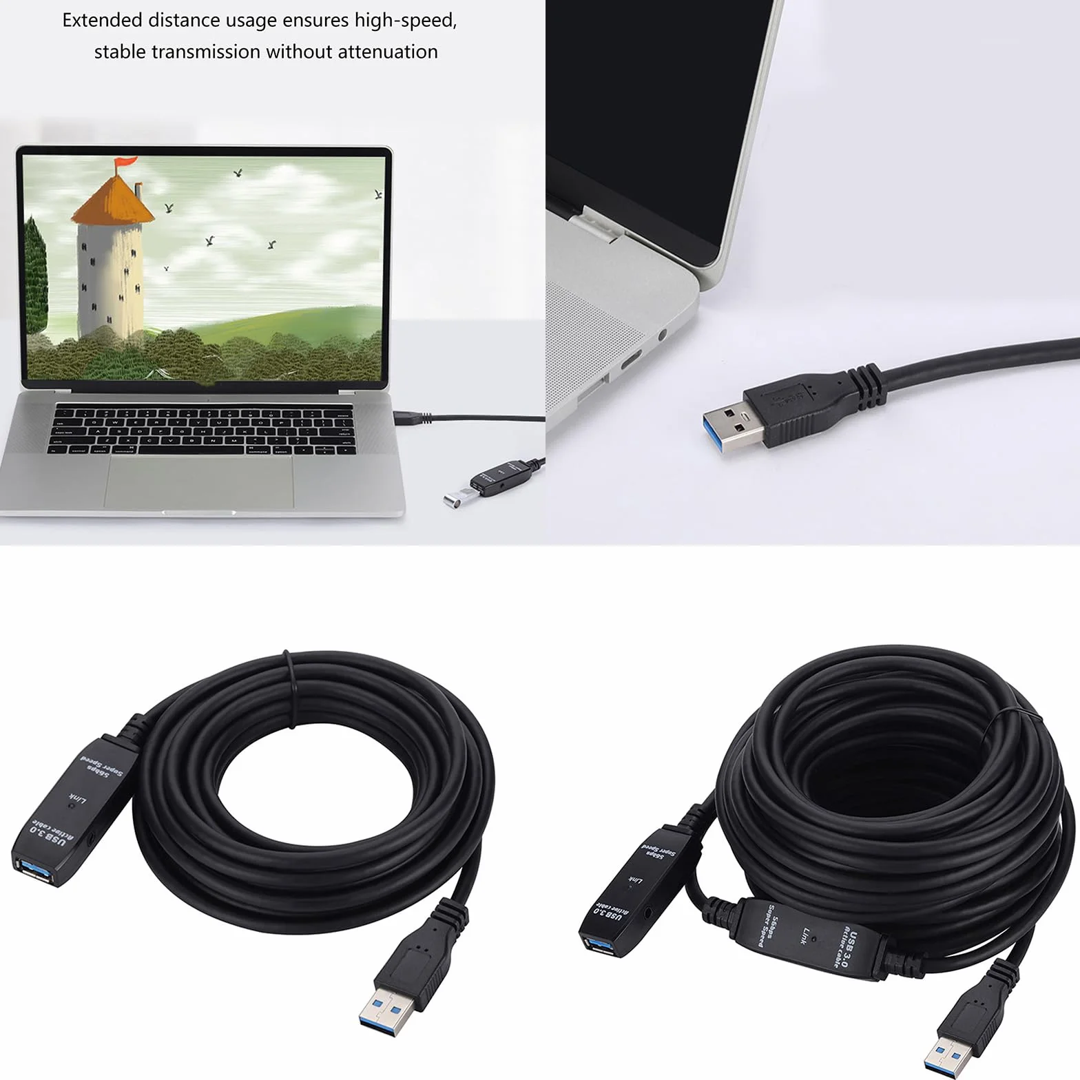 Ad alta velocità USB3.0 Ripetitori Cavo Metallo Core USB3.0 Maschio a Femmina Cavo di Estensione Per Stampante Scanner Computer