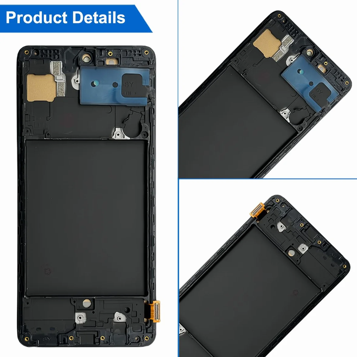 Schermo LCD Display Digitalizzatore Touch Screen Ricambio Compatibile con Samsung A71 SM-A715F Schermo Completo con Cornice Incell-Nero
