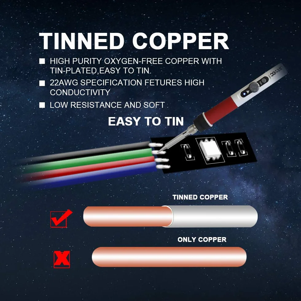 30 m 22 AWG 4 colori RGB Cavo di estensione Filo Linea, 4 x 0,32 mm² 12/24 V DC 100 ft Luci LED 4 Pin Fili Striscia Estendere la Bobina di Filo per 5050 3528 RGB LED Striscia