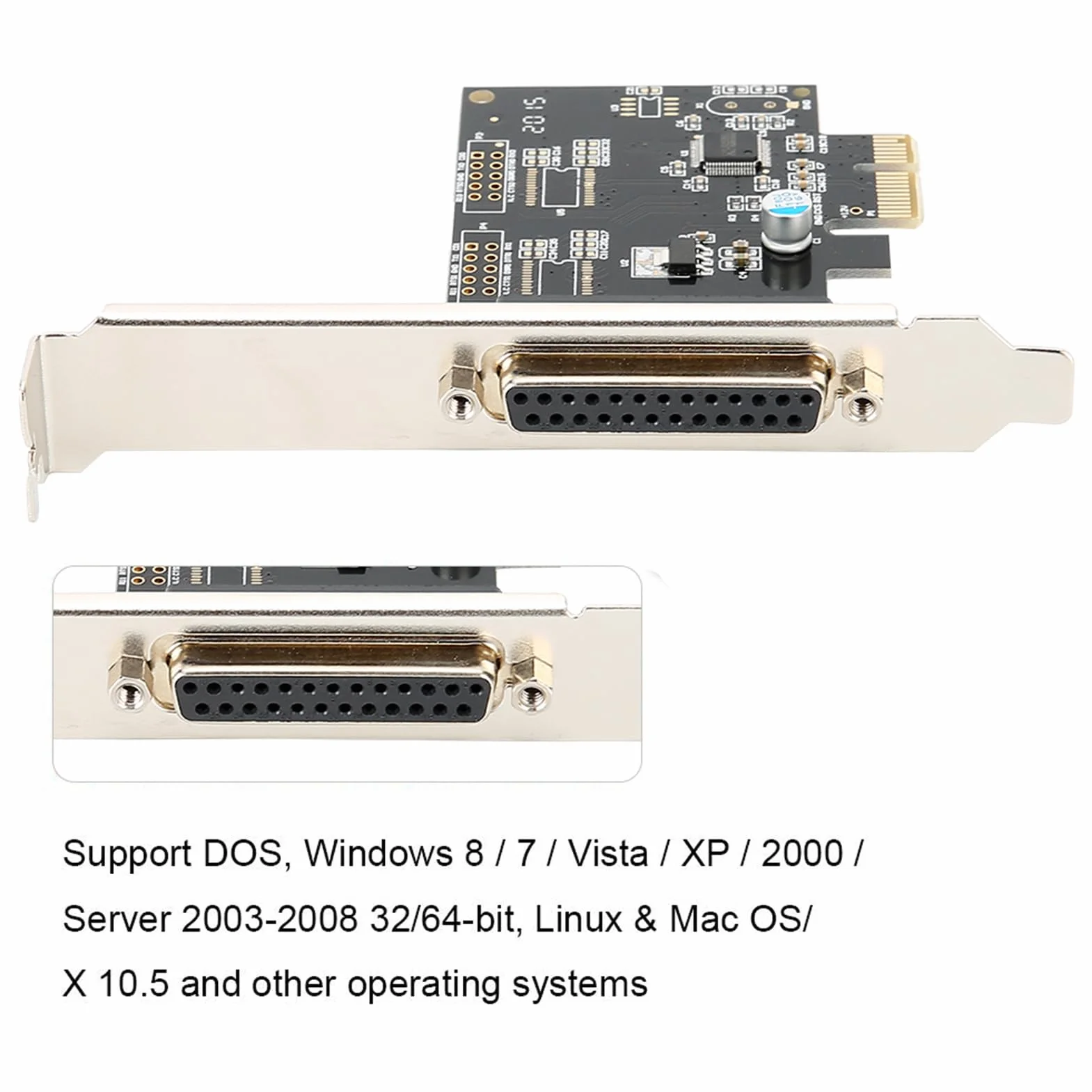 Akozon da PCIE a Parallela, Porta LPT PCI E Scheda Parallela Periferiche di Stampa Adattatore per Stampante DB25