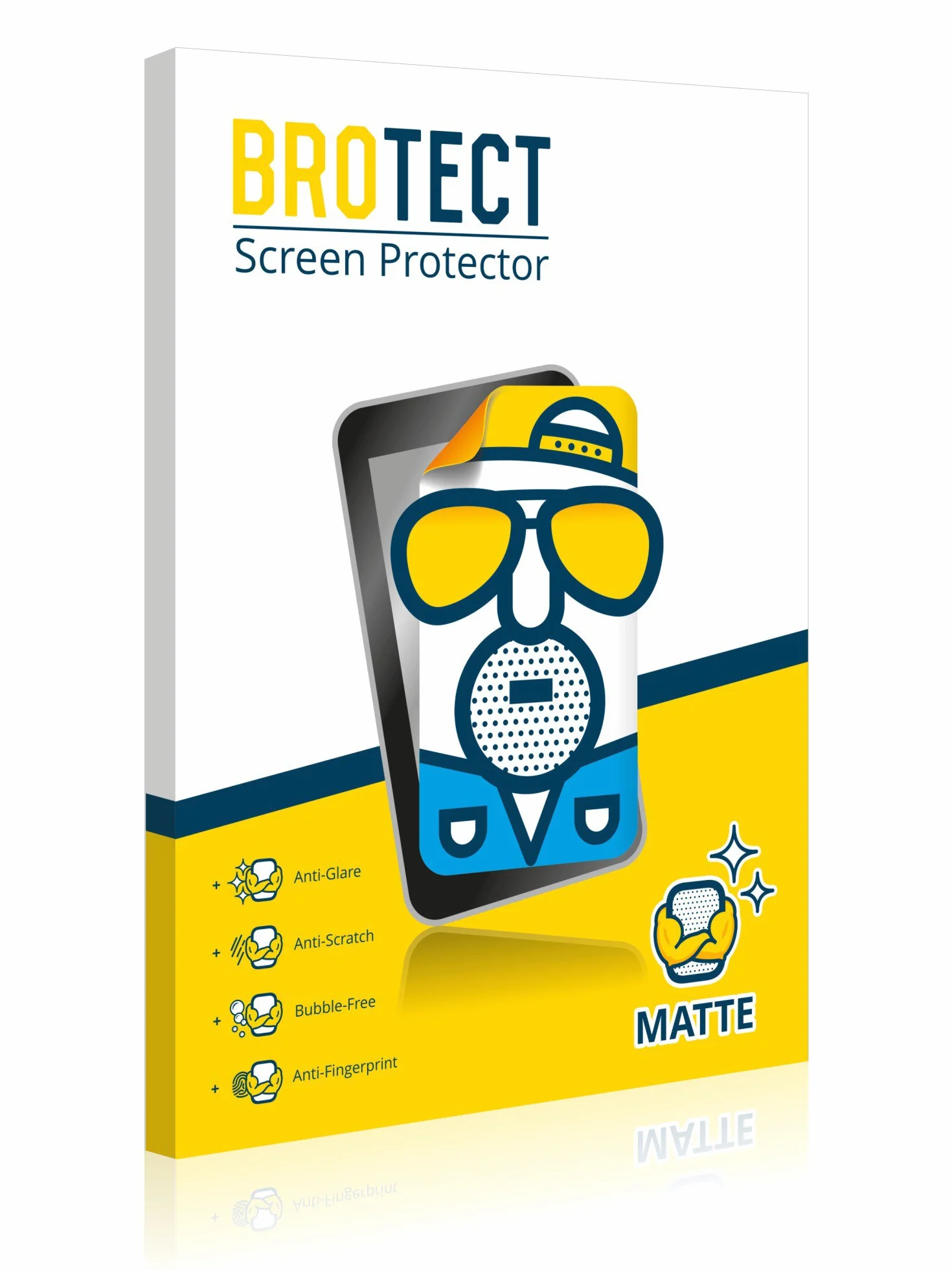 brotect Pellicola Protettiva Opaca 18.5" per Monitor industriali con 47 cm (18,5 pollici) [410 mm x 231 mm, 16:9] Proteggi Schermo Anti-Riflesso
