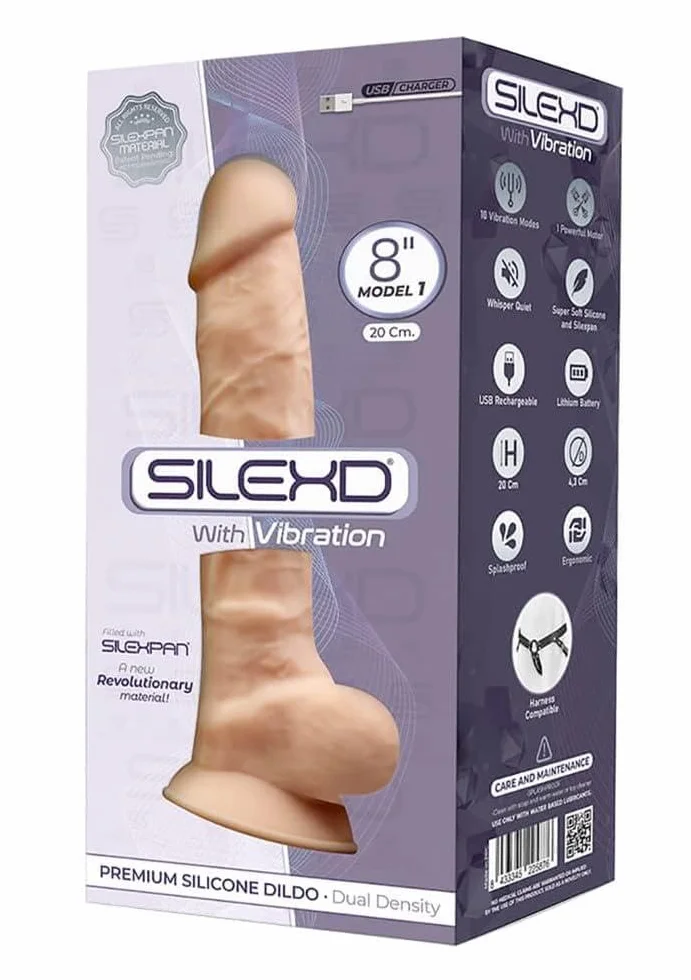 Silexpan Dildo 10 Funciones de Vibración Modelo 1 8 Natural
