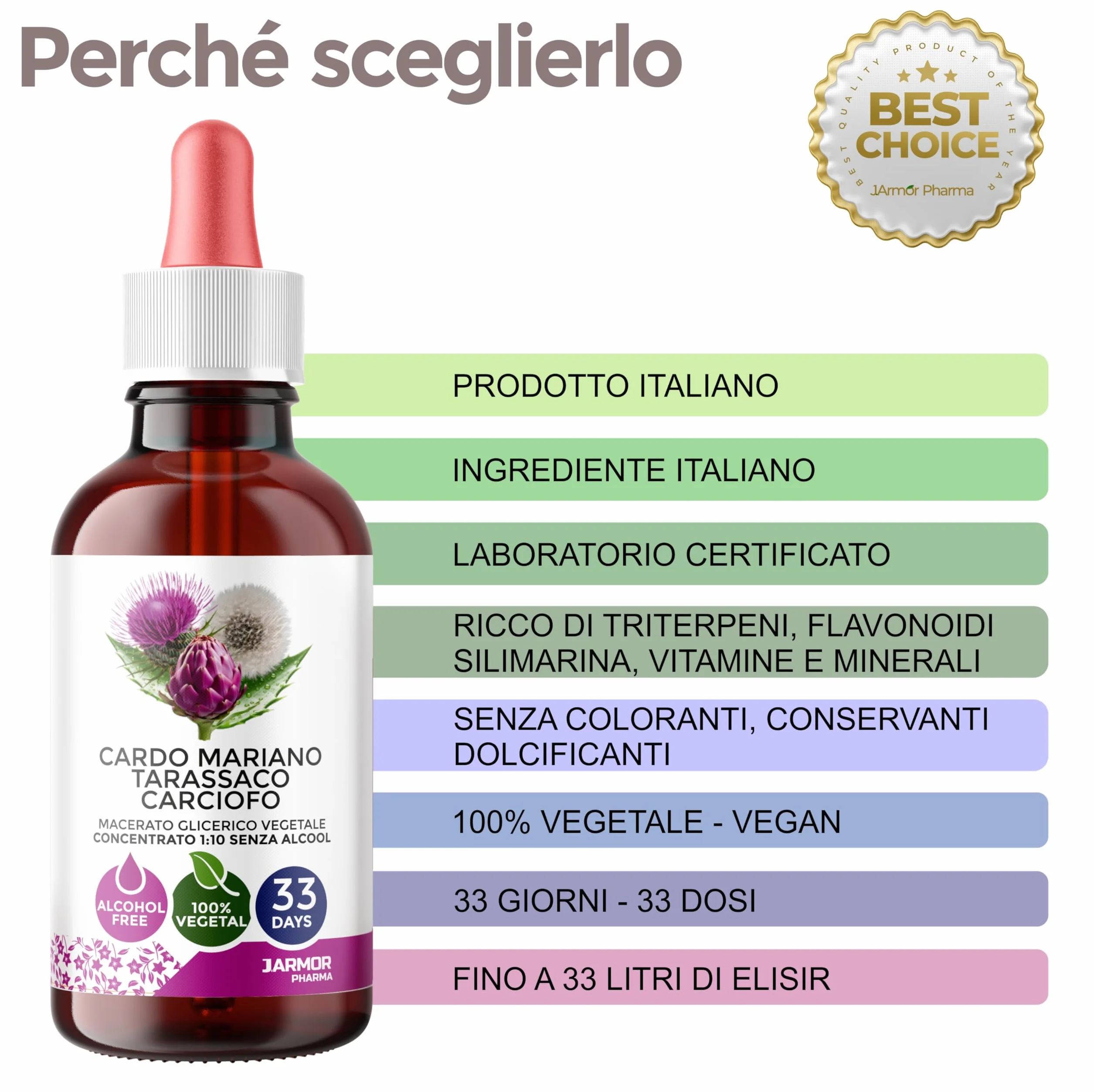 Cardo Mariano Tarassaco e Carciofo Gocce 100 ml Integratore Detox Fegato e Intestino Silimarina Extra Forte