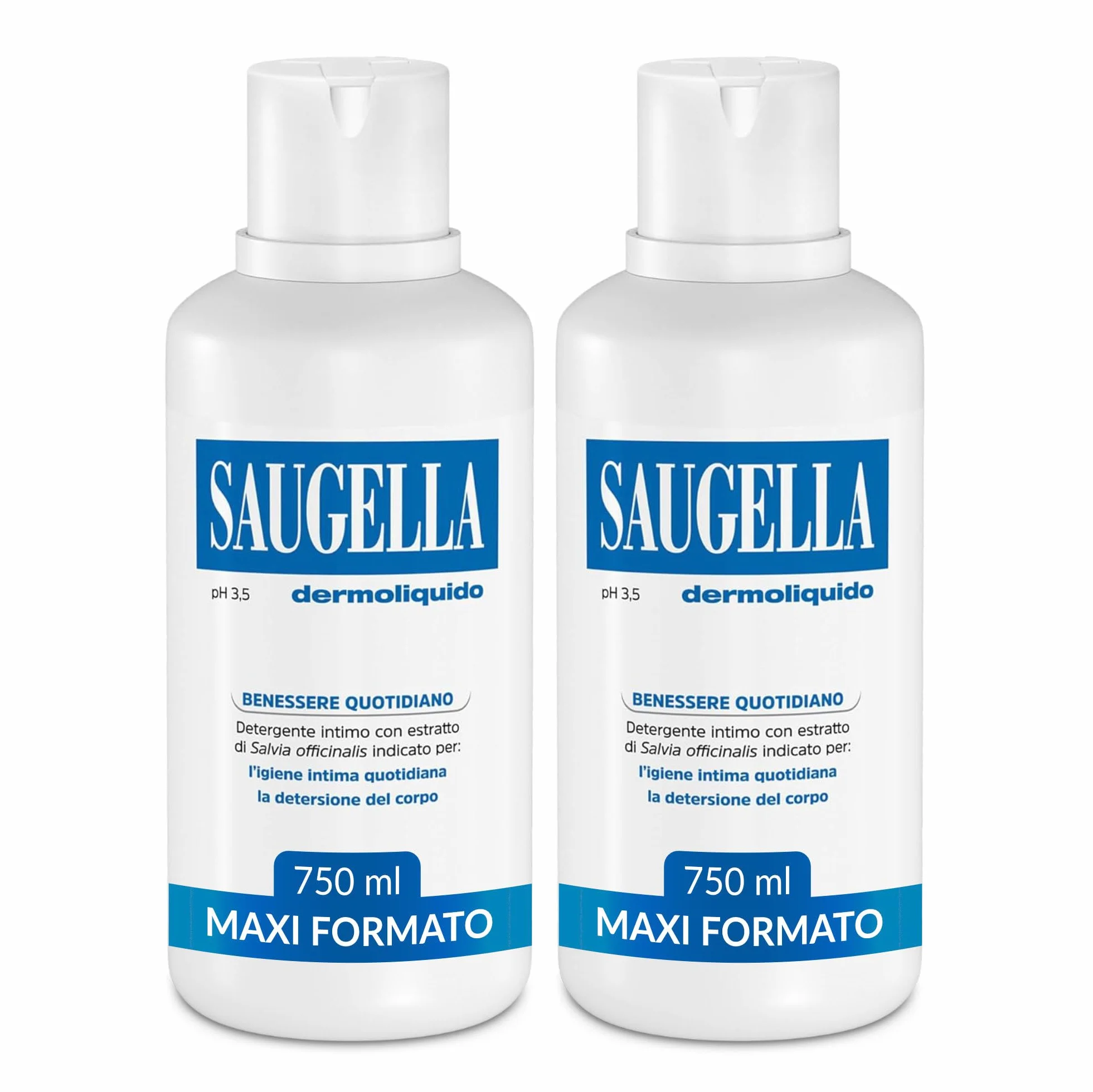 Saugella Dermoliquido Detergente Intimo Quotidiano pH 3.5 Antiodore 750 ml