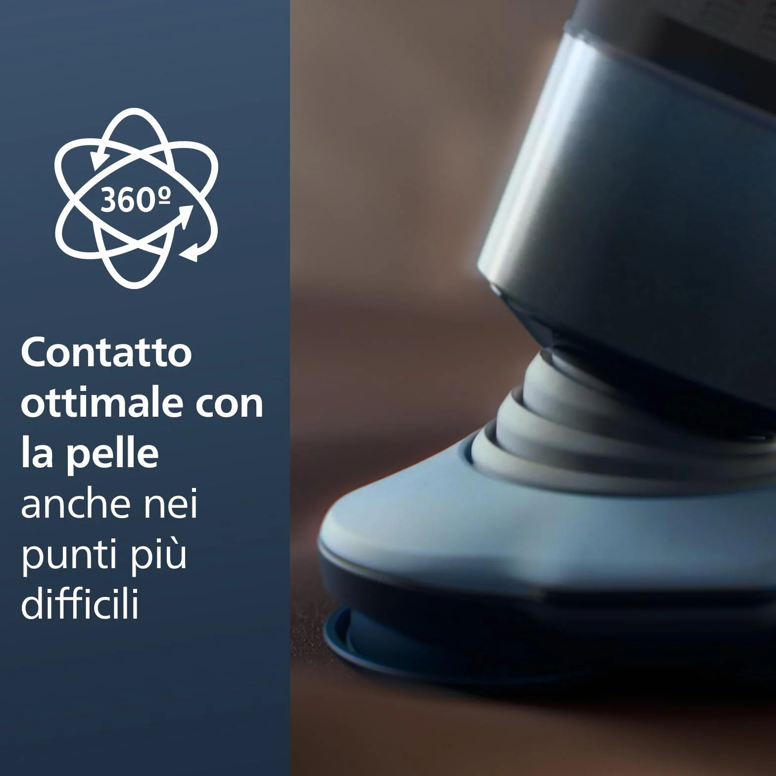 Philips Shaver 5000X Series Rasoio Elettrico Wet and Dry Skin Protect Testina Flessibile 360° Ricarica Rapida 5 Minuti Argento X5004/00