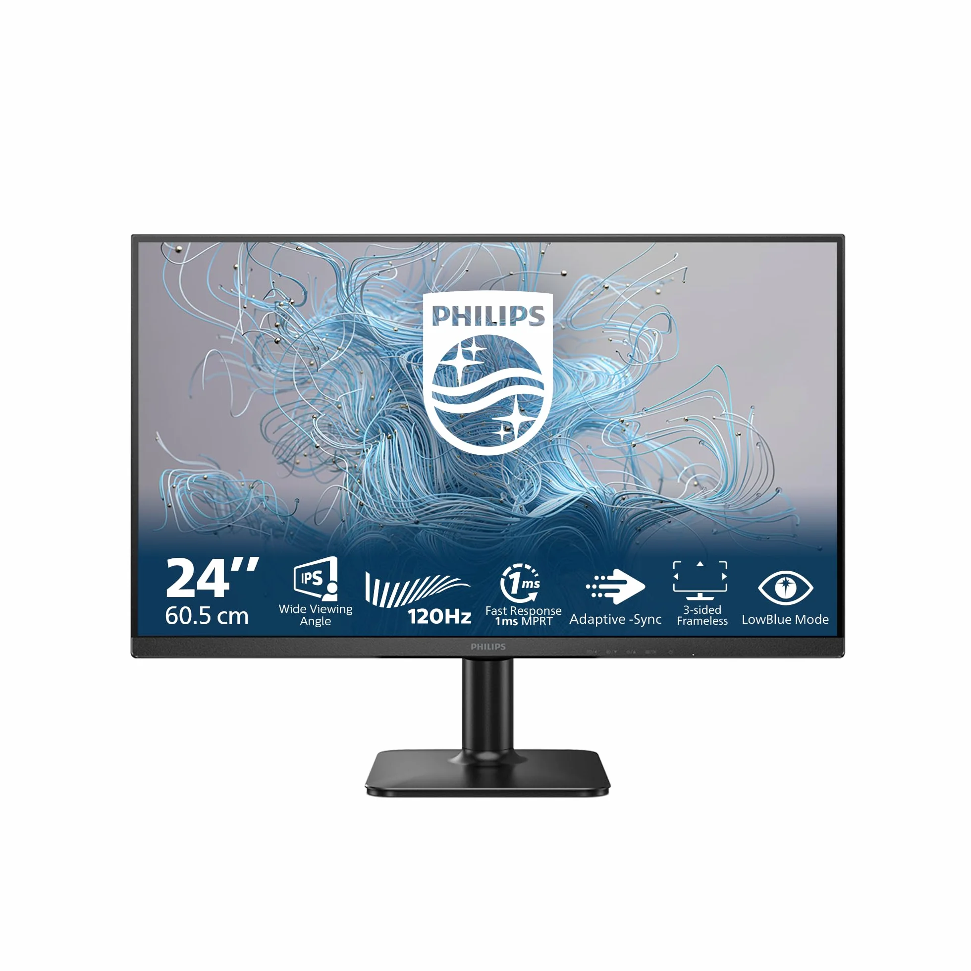 Philips 24E2N1110 - Monitor Full HD da 24 pollici, 120 Hz, sincronizzazione adattiva. (1920x1080, 1x D-Sub, 1x HDMI 1.4) nero