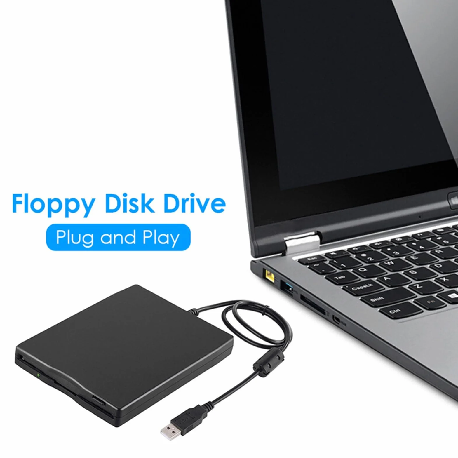 Unità floppy drive USB 2.0 Plug Play portatile 3,5 pollici lettore di floppy disk esterno 1,44 MB FDD per PC floppy drive lettore floppy disk