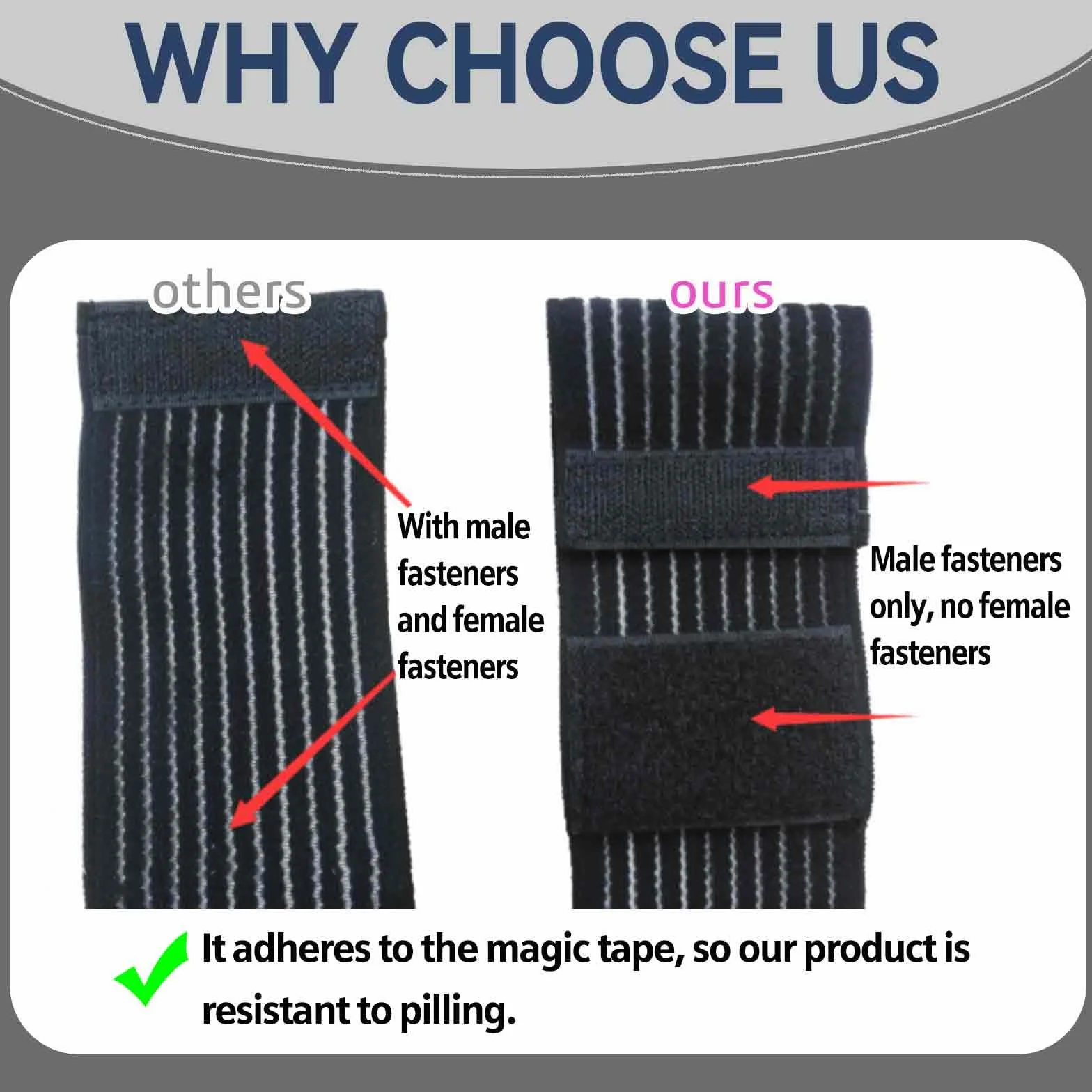 Fascia Elastica Coscia 200CM in Nylon – Benda Compressiva Sportiva con Chiusura a Strappo, Regolabile, Traspirante, Nero (2 Pezzi)