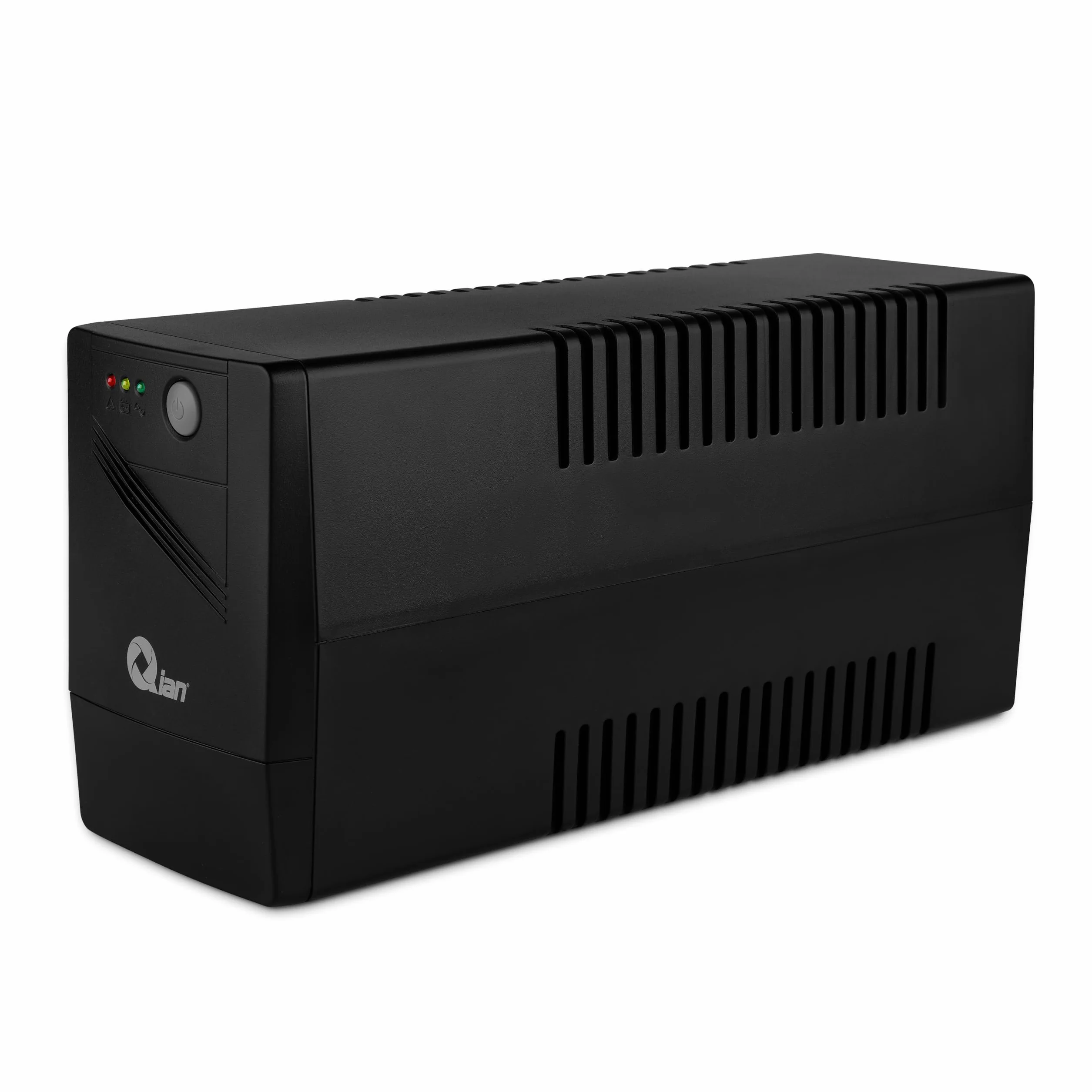 QIAN Gruppo di Continuità UPS Line 500VA Torre Mini Compatta Carica Rapida Protettore di Sovratensione 300W Potenza in Uscita 220/230 VCA 2 Prese Schuko (Nero)