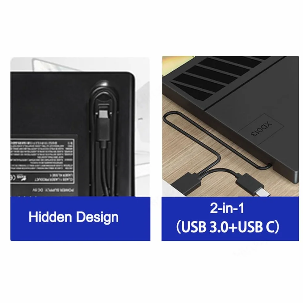 USB 3.0 Tipo C moltiplicazione esterno Blu-Ray Unità ottica CD/DVD/BD -/+RW Player Burner Writer Reader per PC portatile