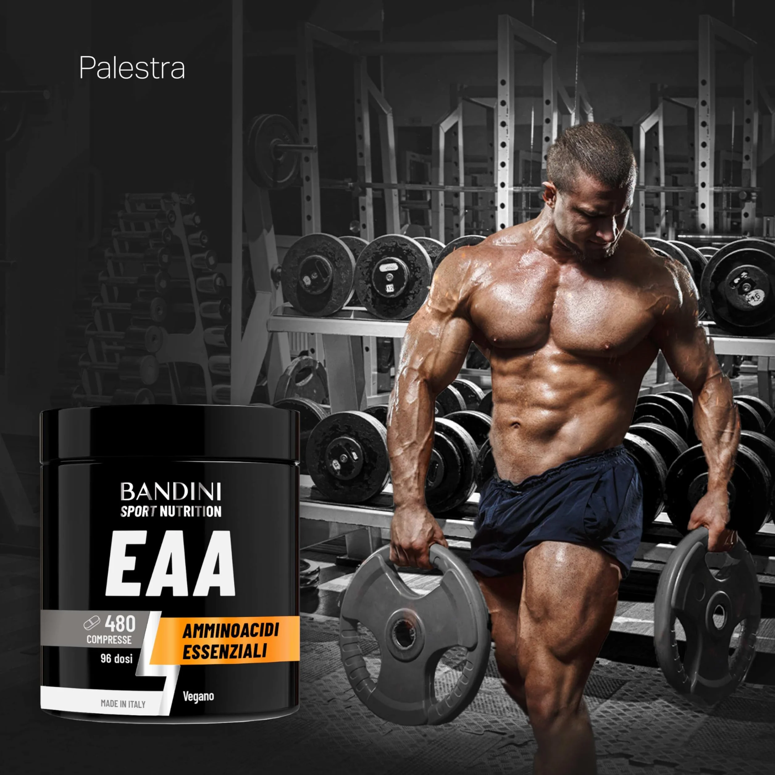 Bandini EAA Aminoacidi Essenziali 480 Compresse - Integratore Sportivo Pre Post Workout - 96 Dosi