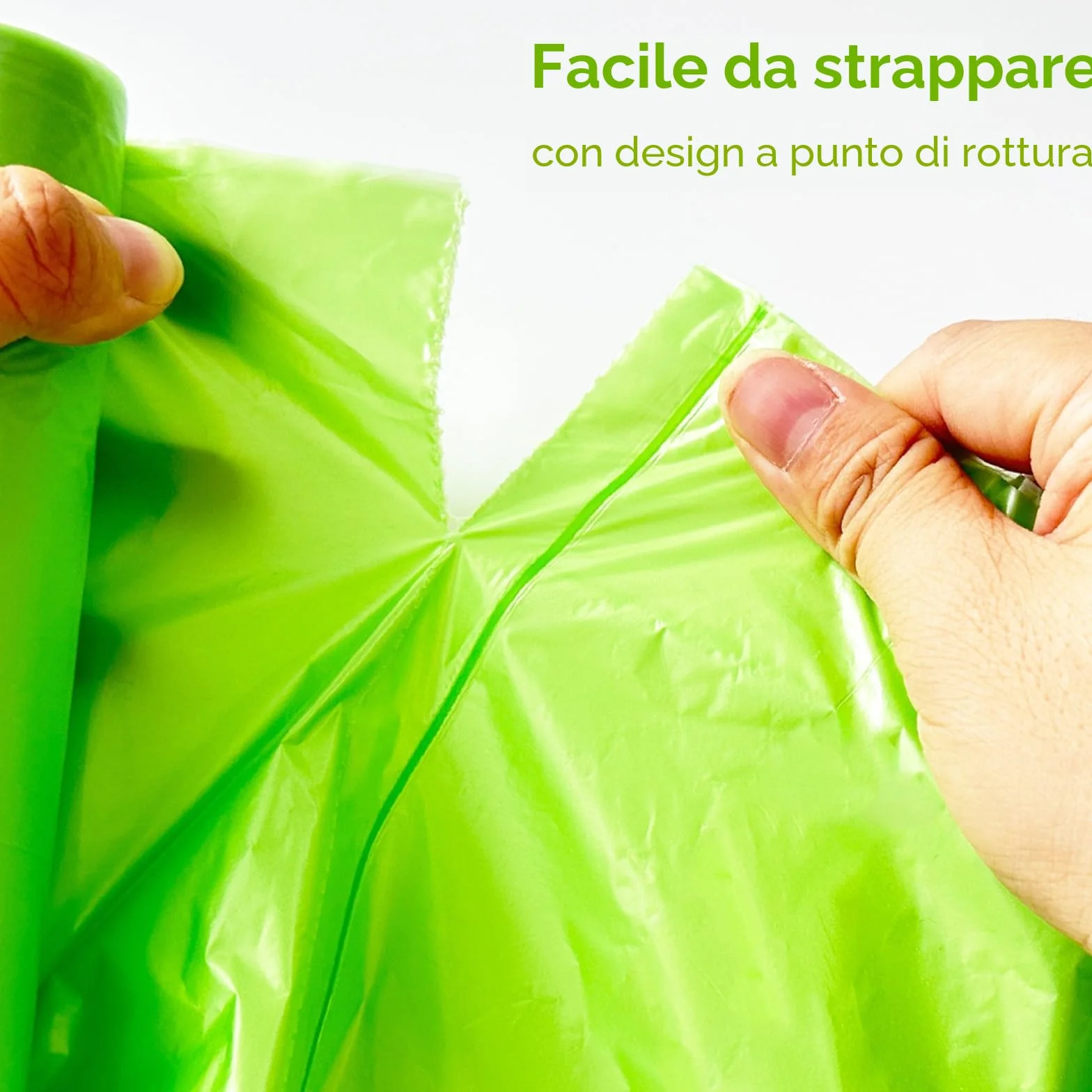 Sacchetti biodegradabili per rifiuti alimentari 10 L, 120 pezzi, compostabili, colore verde