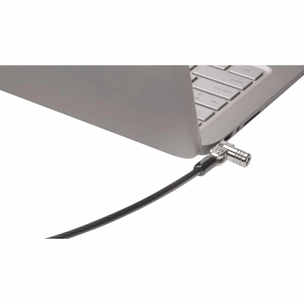 Kensington K65020EU MicroSaver 2.0 Cavo di Sicurezza per Computer in Carbonio, Ultra-Resistente al Taglio con Meccanismo di Chiusura T-Bar e Testina Spessa 10 mm - Lunghezza 1.8m