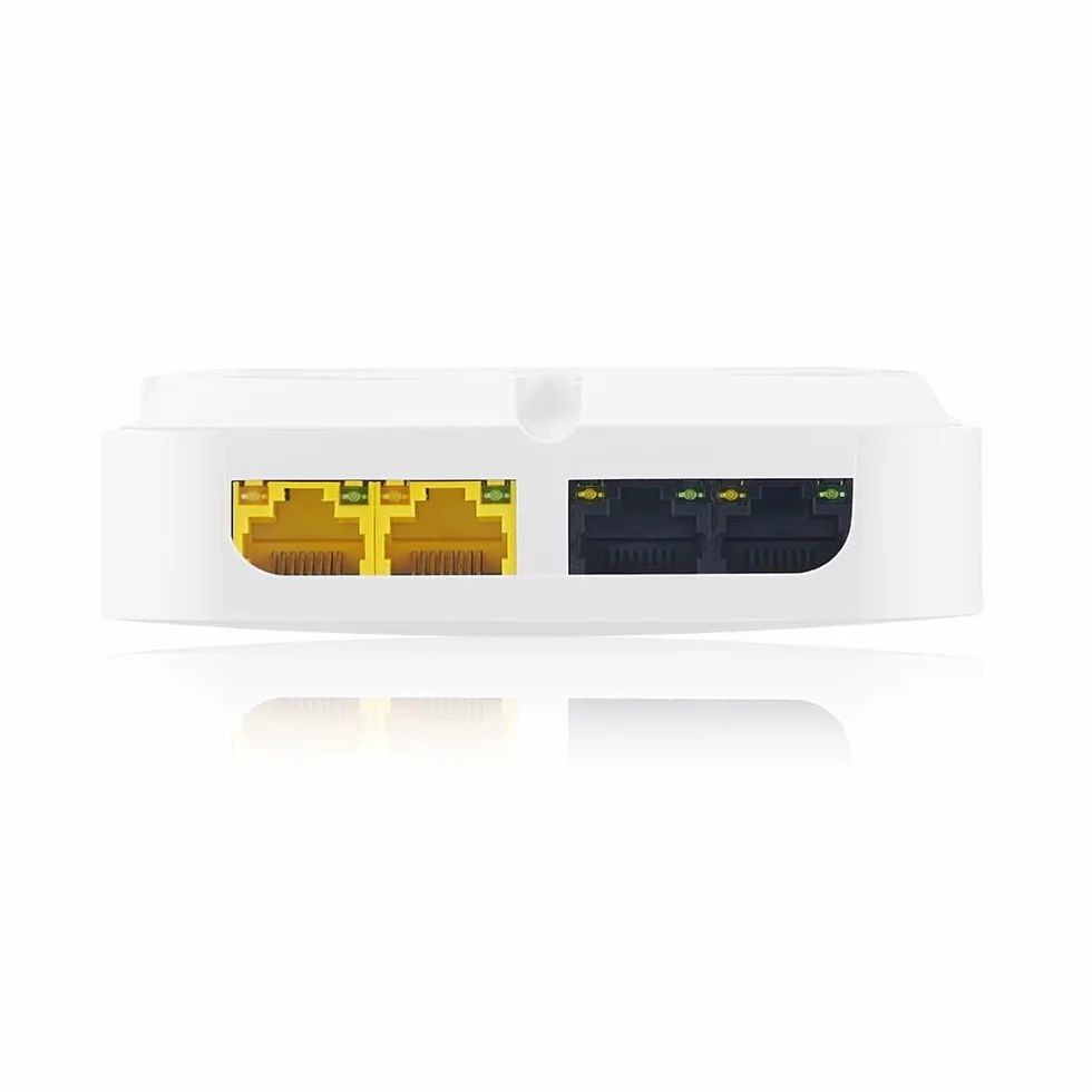 Zyxel AX3000 WiFi 6 Dual-Radio NebulaFlex Pro Wall-Plate Access Point | 2x2:2 MU-MIMO, Wall Plate mounting, 3 porte LAN Including 1 with PoE 5W pass through | PoE+ (802.3at) [WAX300H]