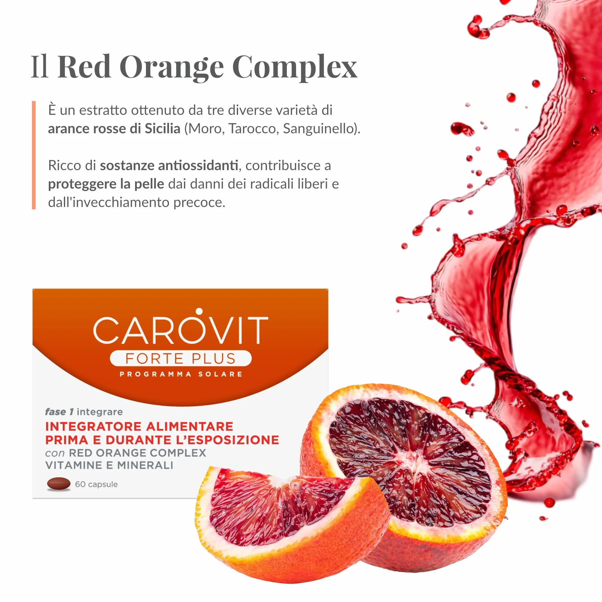 Carovit Forte Plus Integratore Abbronzatura 60 Capsule Vitamine E C B2