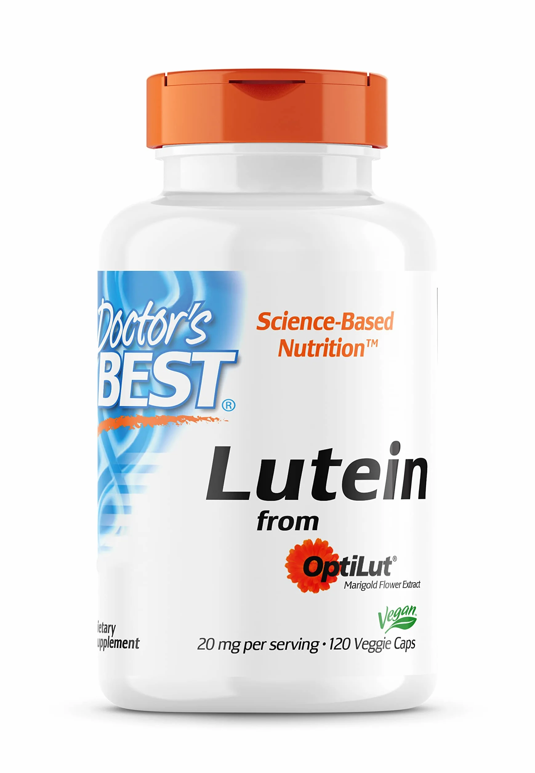 Doctor's Best Lutein con Optilut 10mg 120 Capsule Vegane Carotenoide Zeaxantina