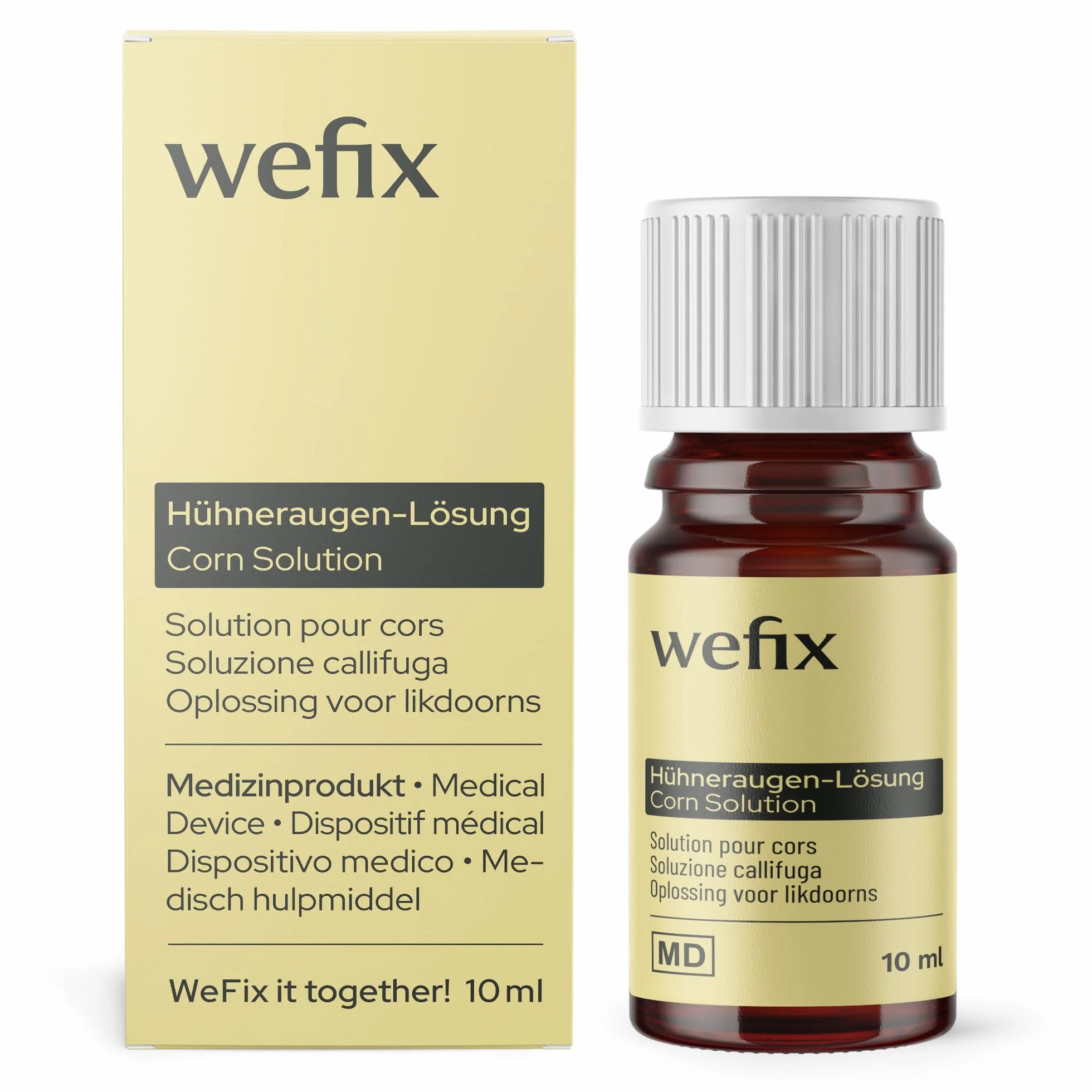 Callifugo per piedi con pennello 10 ml - Dispositivo medico per calli e duroni - Cura dei piedi
