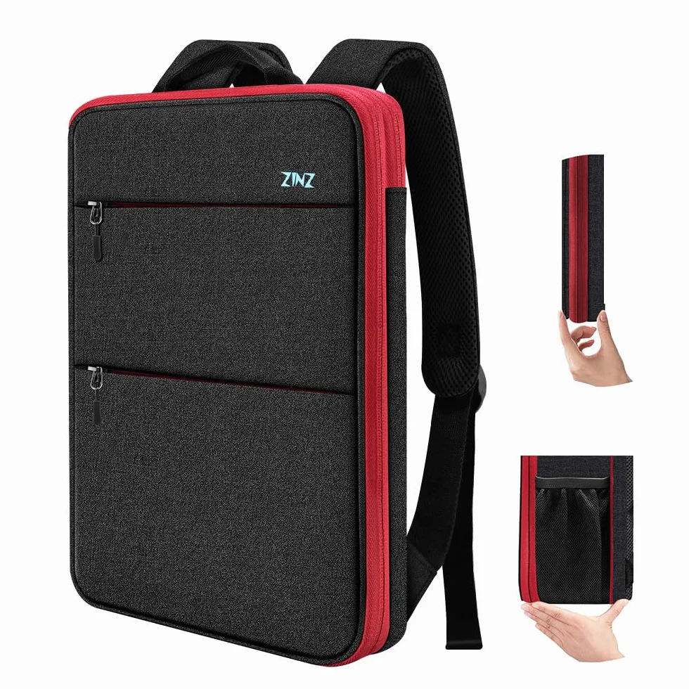 ZINZ Zaino per Laptop Sottile ed Espandibile, Resistente all'acqua, Compatibile con MacBook Pro 16" 2026-2019 M4 M3 M2 M1, Mac da 15,4" e la Maggior Parte dei Notebook da 15"-16", B01RD01