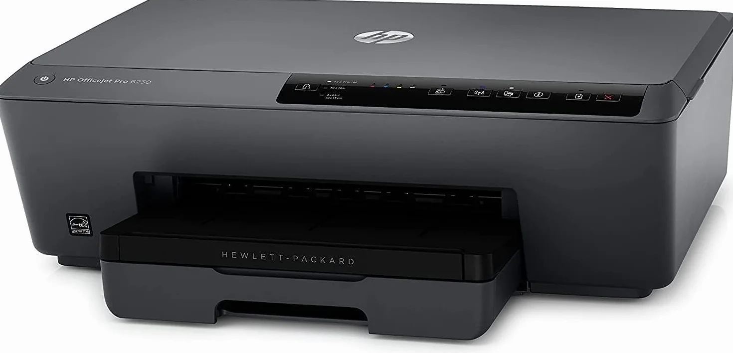 HP Officejet Pro 6230 E3E03A, Stampante a Singola funzione A4 a Getto di Inchiostro, Stampa fronte/retro automatica, 24 ppm, USB, Wi-Fi, Ethernet, Smart, Nero