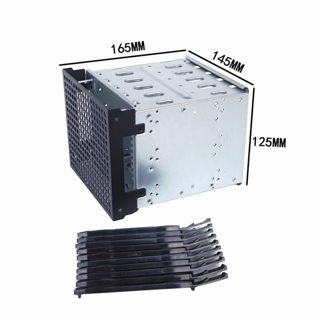 5,25 Pollici a 5 X 3,5 Pollici HDD Cage Rack Hard Drive Disk Enclosure Vassoio Disco Rigido Adapter