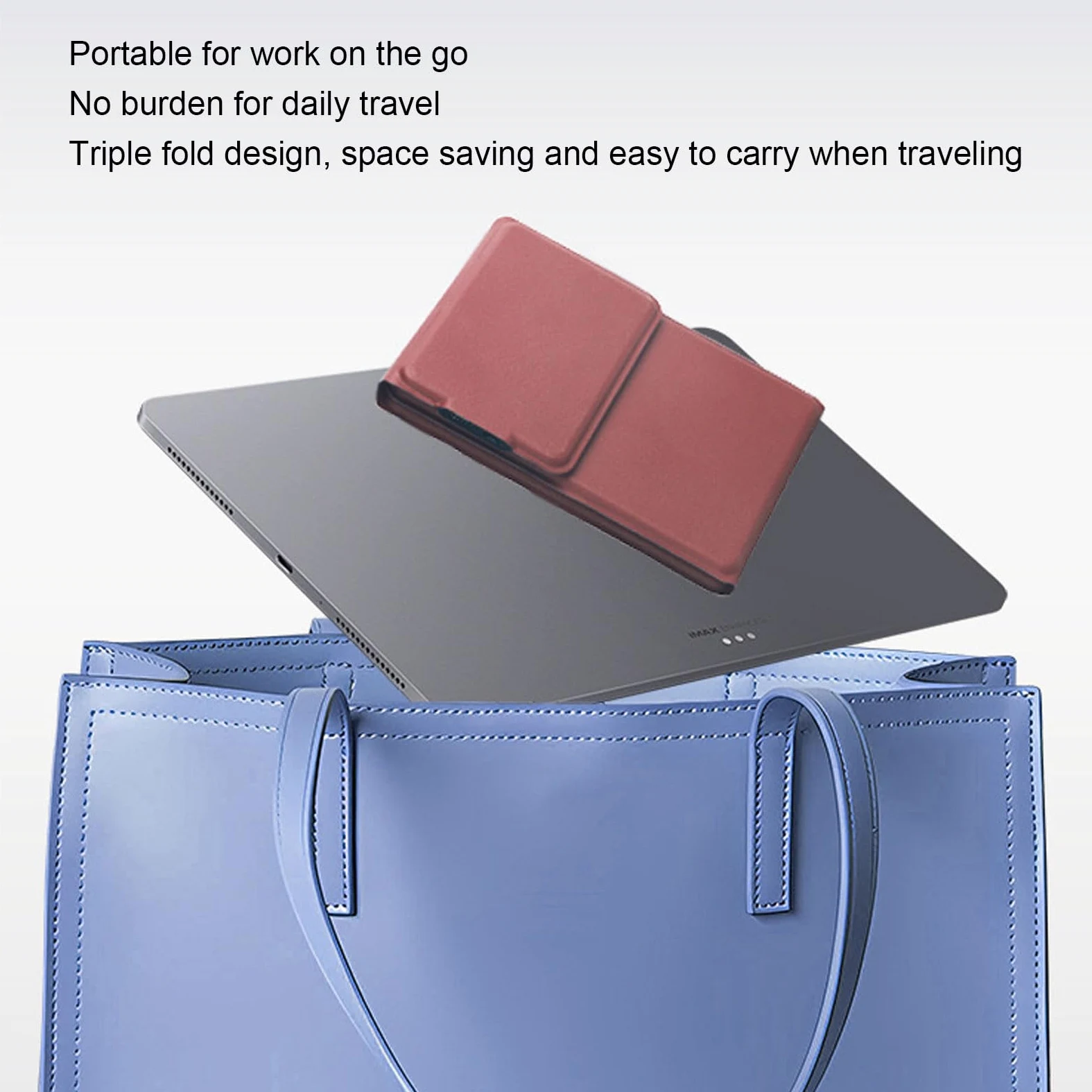 Jectse Tastiera Bluetooth Ultra Sottile, Tastiera Wireless Ripiegabile con Touchpad e di 3 Dispositivi, per Telefono, Tablet, Laptop