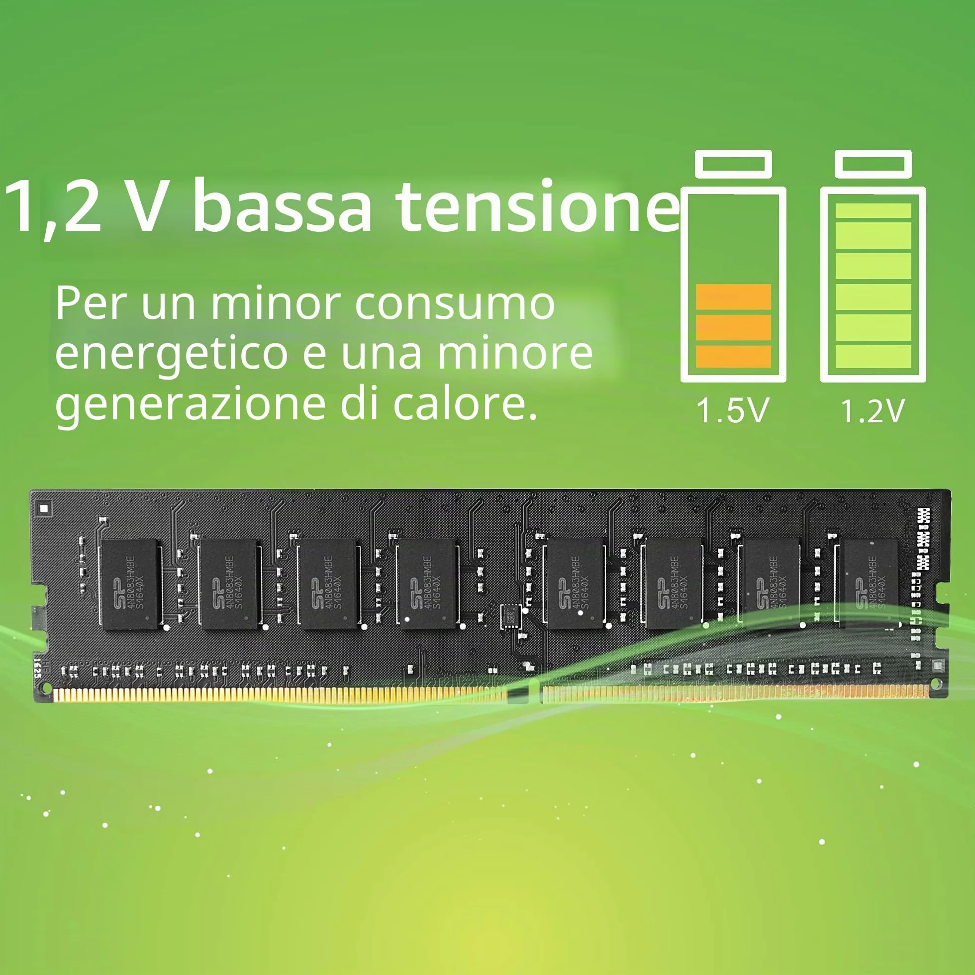Silicon Power DDR4 16 GB Kit (8 GB x2) 3200 MHz (PC4-25600) CL22 UDIMM 288 pin memoria desktop