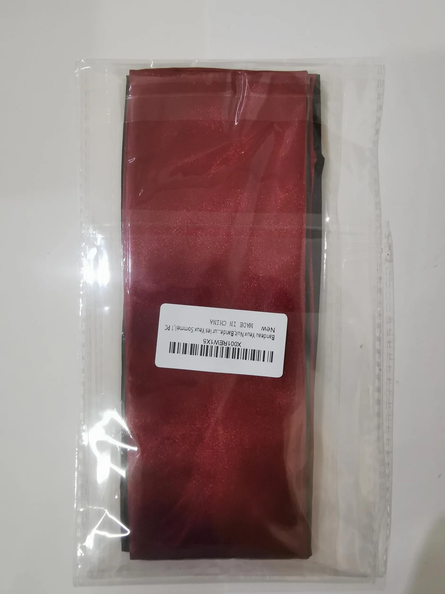 Maschera per Occhi in Raso 1 Pezzo, Benda Sexy per Dormire, Occhi Bendati, Rosa Nera