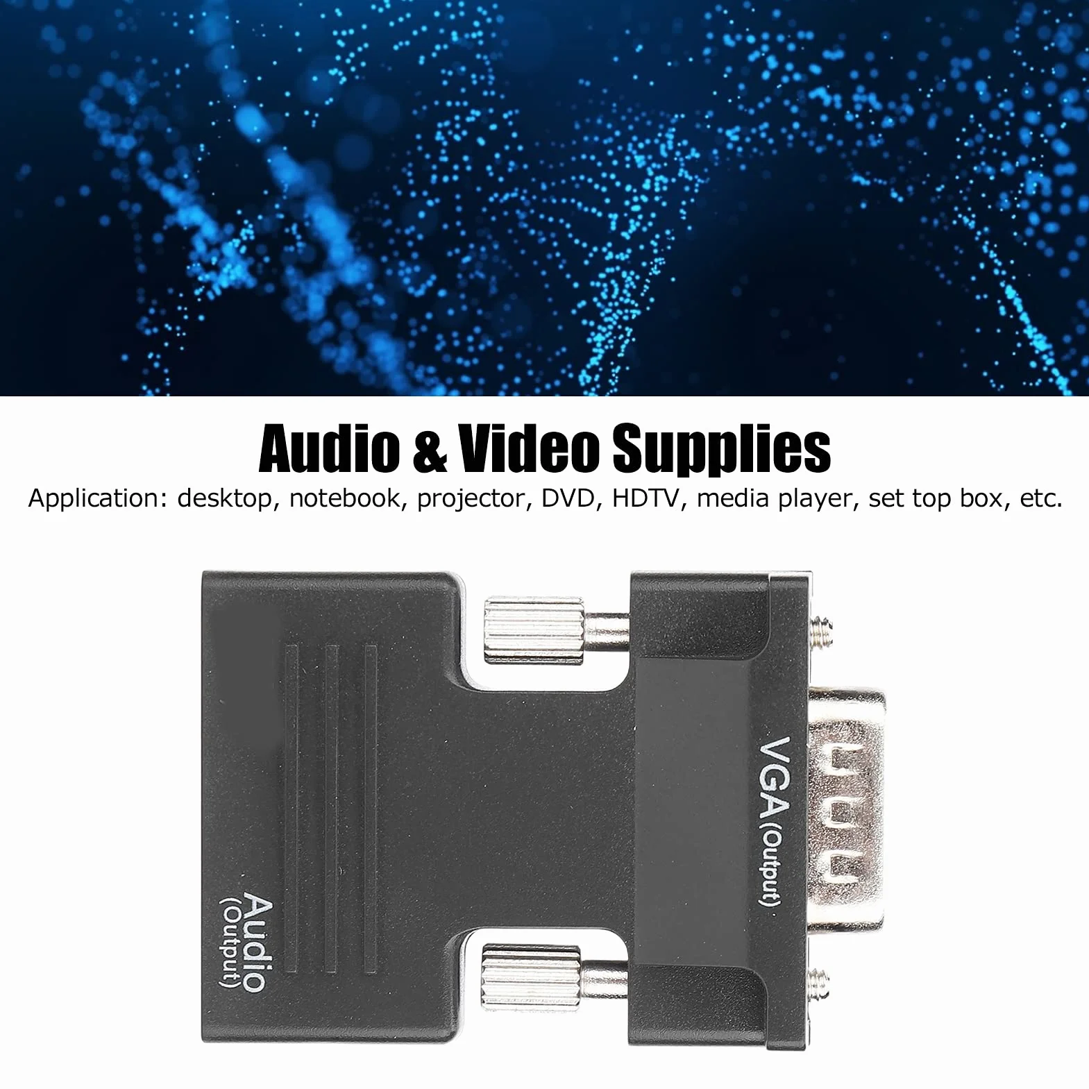 Adattatore HDMI a VGA con Audio 1080P per PC, Laptop, Monitor, Proiettore - Plug and Play Compatibile 10 e 11