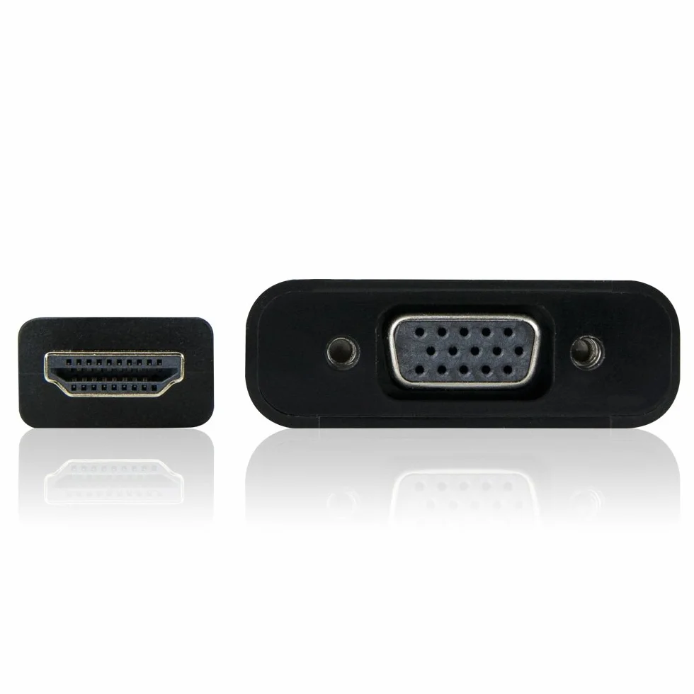 VulTech SN21707 Adattatore HDMI Maschio a VGA Femmina 1080p 60Hz Full HD con Audio - Compatibile PC, Chromebook, Raspberry Pi, Xbox, Proiettore, Monitor