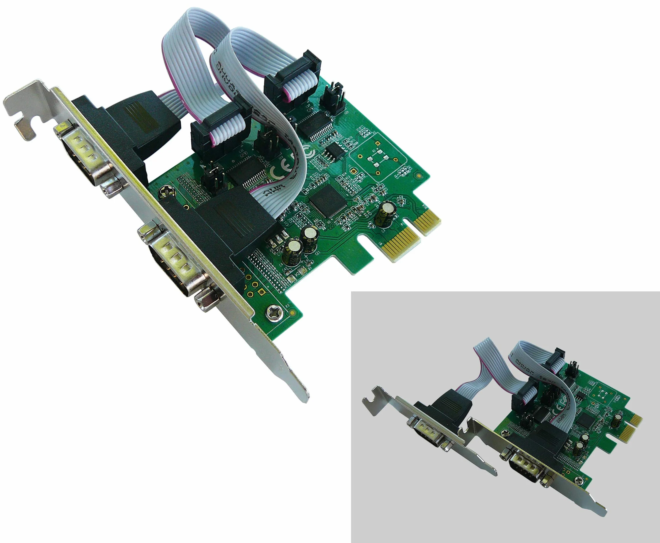 KALEA-INFORMATIQUE Scheda controller PCI Express PCIe a 2 porte seriali RS232 con chipset ASIX con supporti LOW e HIGH PROFILE