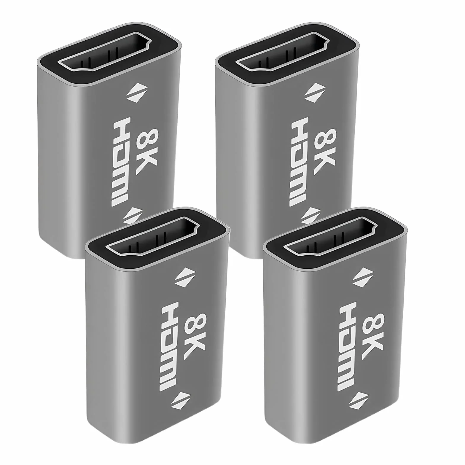 Set di 4 adattatori 8 K HDMI, connettore HDMI 2.1 femmina a femmina, da DP a HDMI, adattatore per DSLR, videocamera, laptop, tablet, HDTV, proiettore, fotocamera