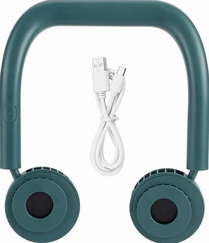 Ventilatore Portatile da Appendere al Collo, Mini Ventilatore Elettrico con Ricarica USB, raffrescatore d'Aria for Viaggi all'aperto, Uso Sportivo, Facile da trasportare