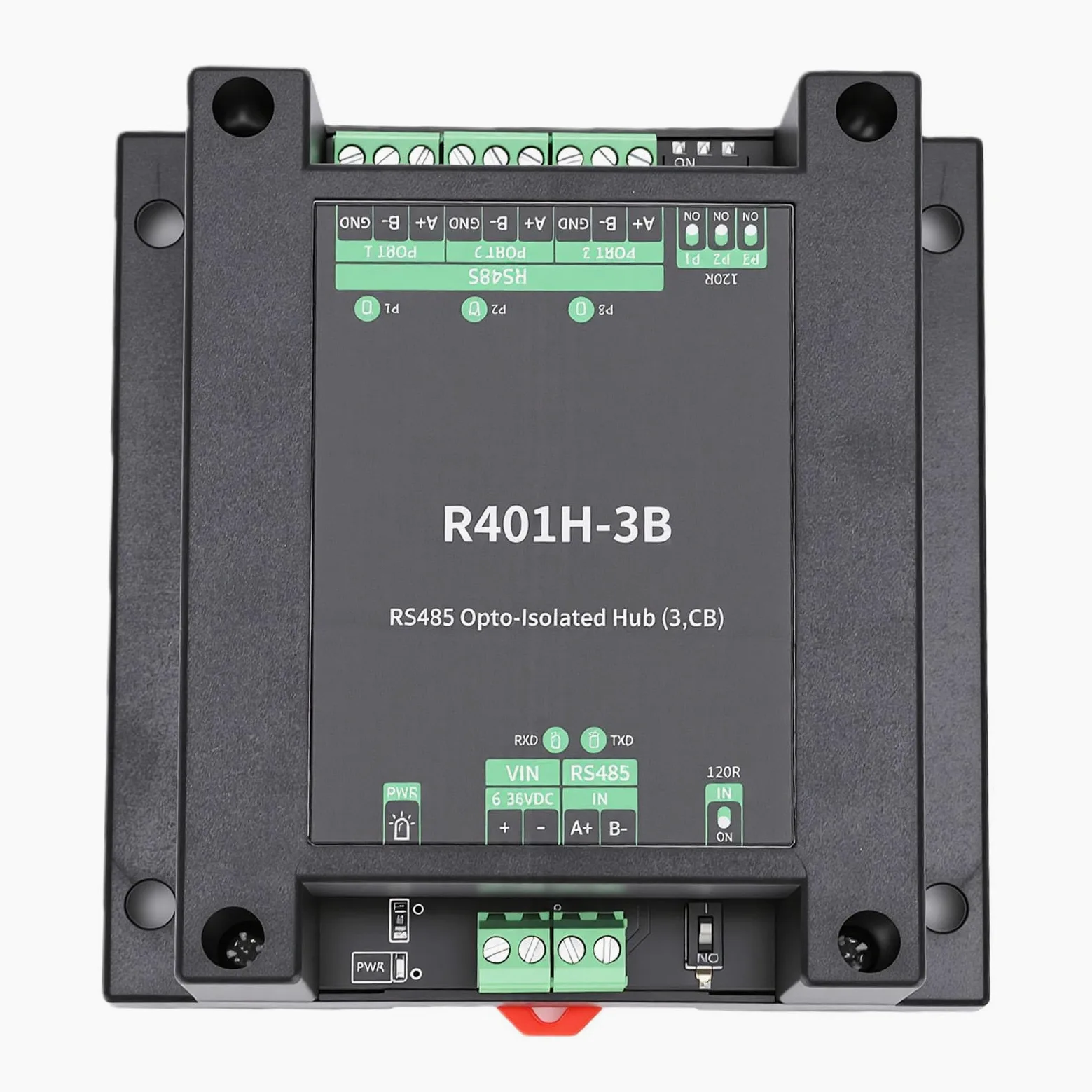 485 Opto Isolated Hub with Power Isolation Features | Connessioni stabili, Terminazione configurabile, Supporta 32 nodi, Trasmissione half duplex