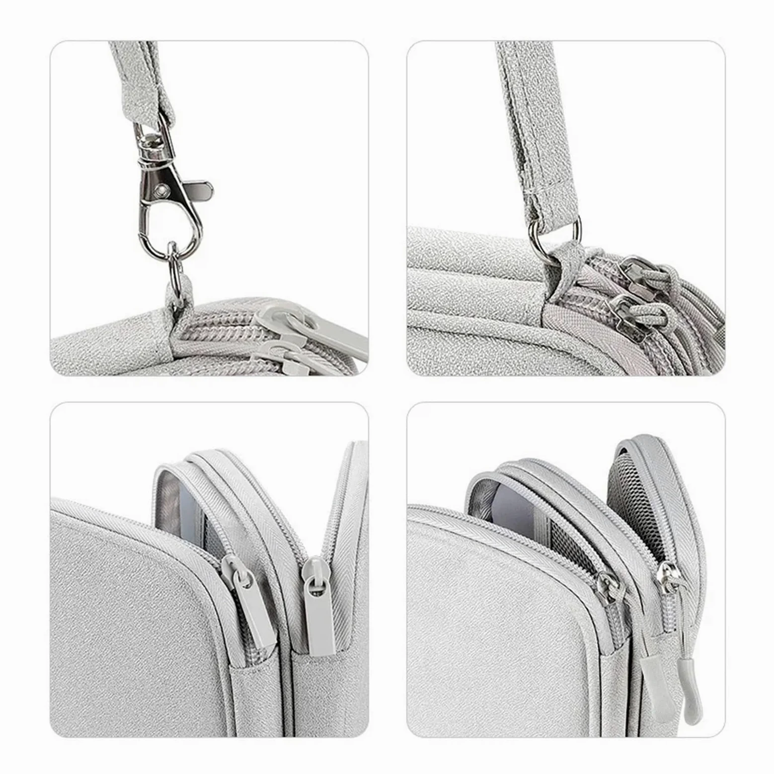 Borsa organizzatore cavo 2pcs doppio strato viaggio(Pink)