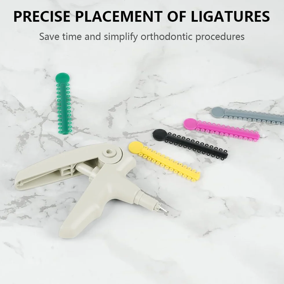 OFFCUP Strumenti Ortodontici per Legature 40 Pezzi Elastici Dentali Bianco