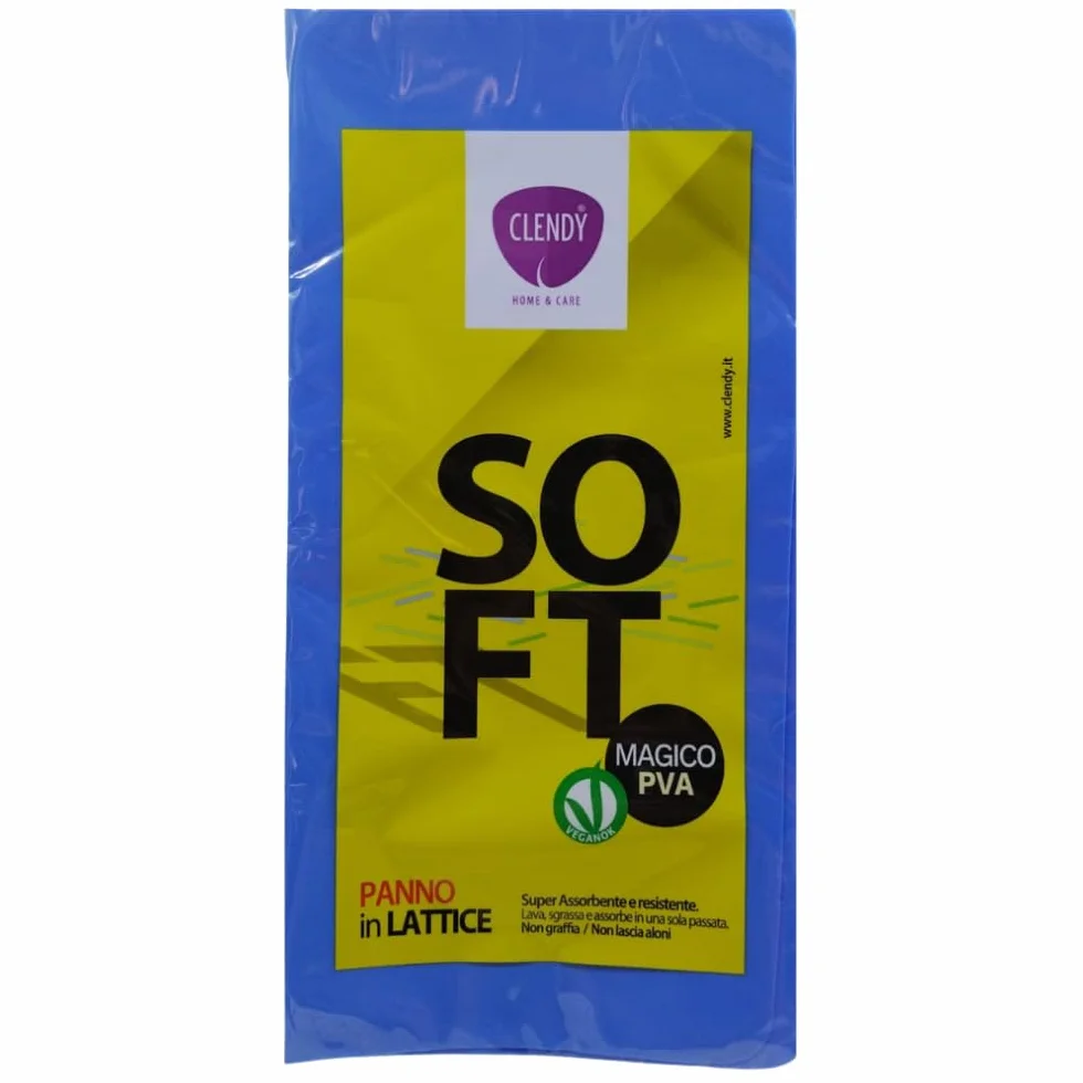 Quasar VETRI CON ALCOOL 580ml Non Lascia Aloni Asciuga Rapidamente Igienizza Panno In Lattice SOFT 30x30