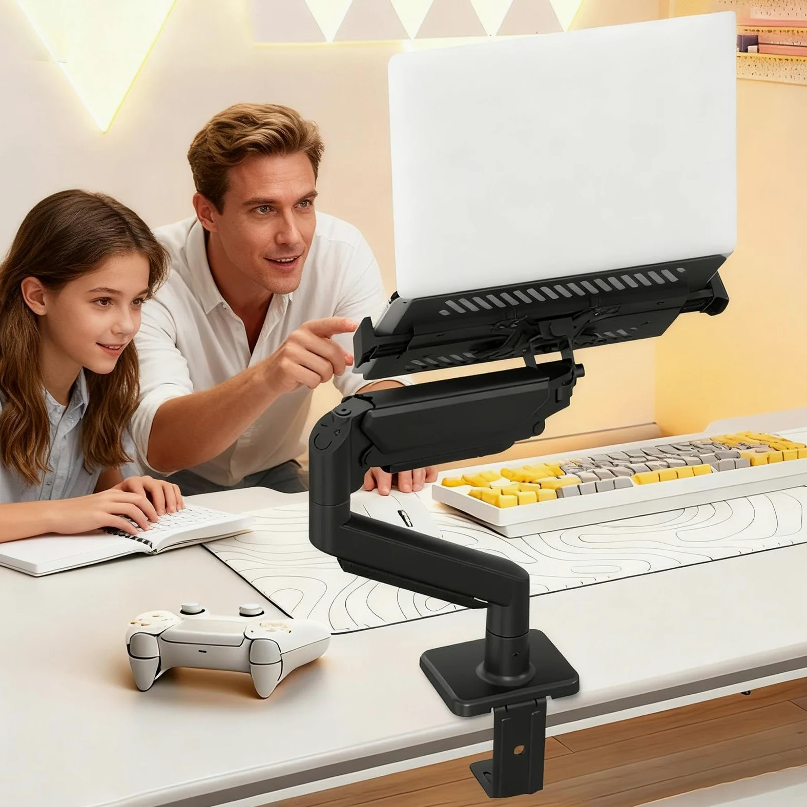 Supporto Regolabile per Laptop da Scrivania Sostegno Verticale Telescopico | Scrivania per Monitor Ideale per Cinema Lettura Ufficio Casa Studio e Riunioni