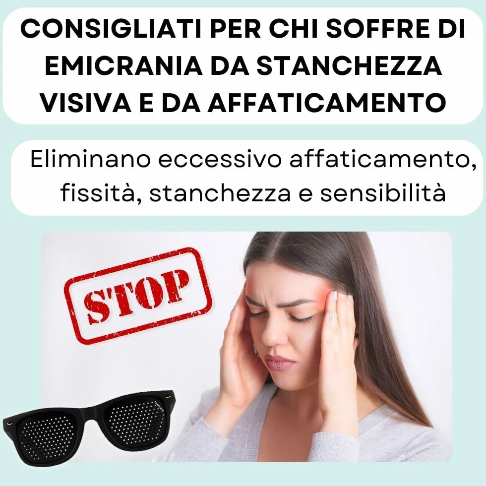 Occhiali Stenopeici Bates per Allenare la Vista Uomo Donna Made in Italy
