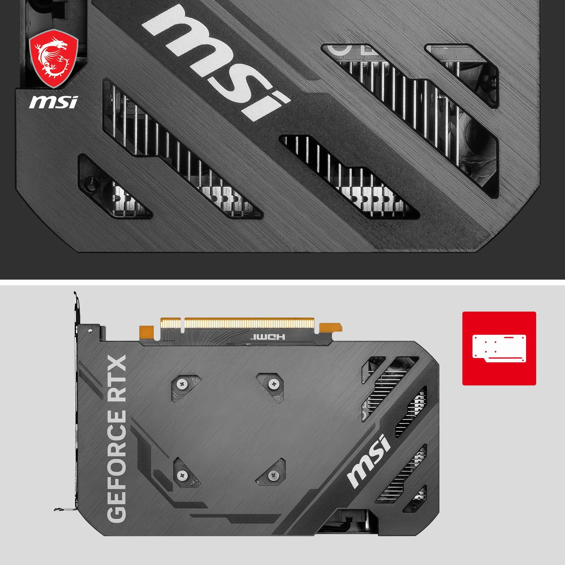 MSI GeForce RTX 4060 VENTUS 2X BLACK 8G OC Scheda Video Gaming, 8GB GDDR6 (17 Gbps / 128-bit), PCI Express Gen4, 8-pin x1, DisplayPort x3 (v1.4a), HDMI 2.1 - Ventole TORX 4.0, Tecnologia ZERO FROZR